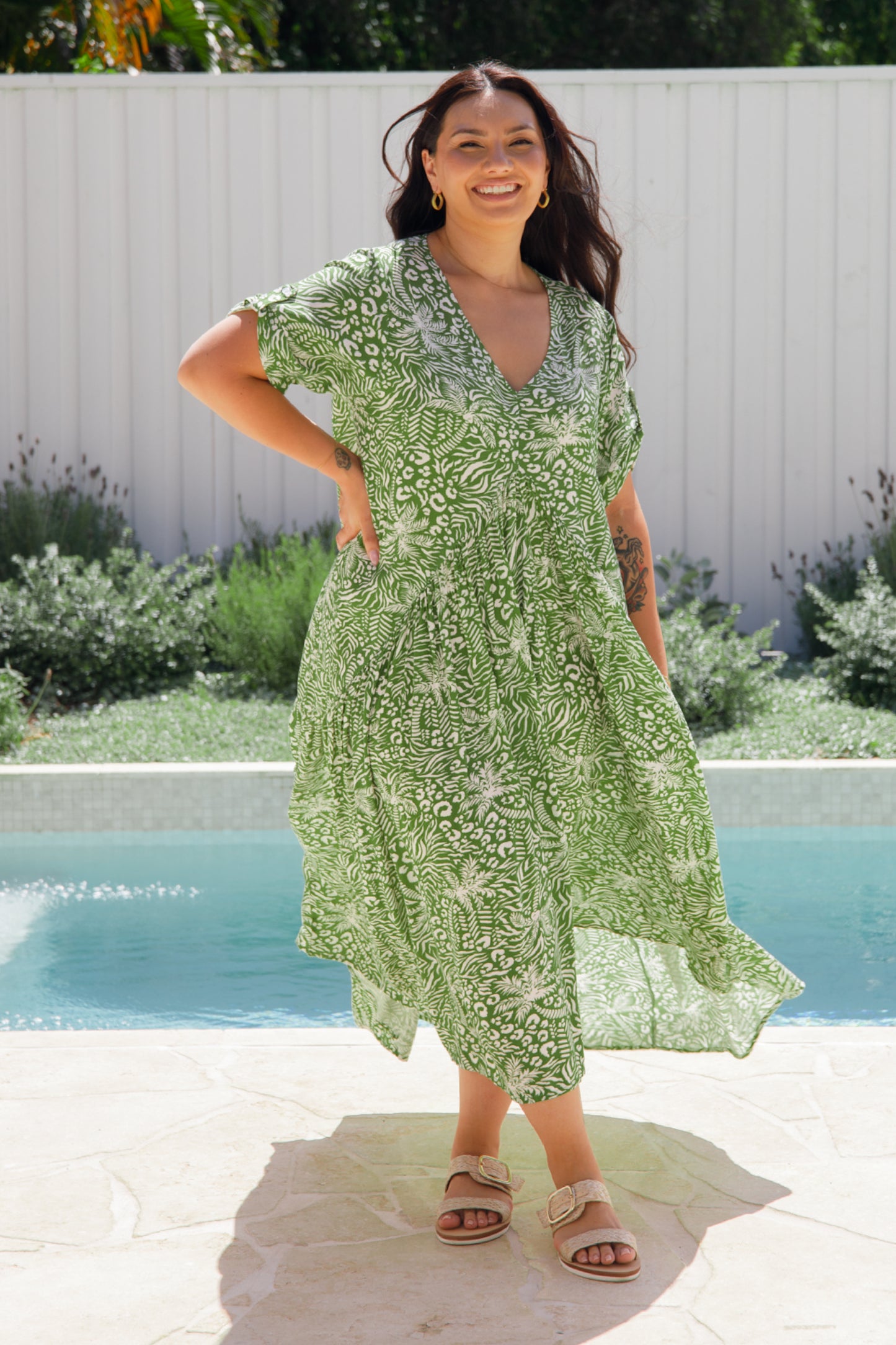 PRE-ORDER Peak Maxi Dress | Green Palm Cove