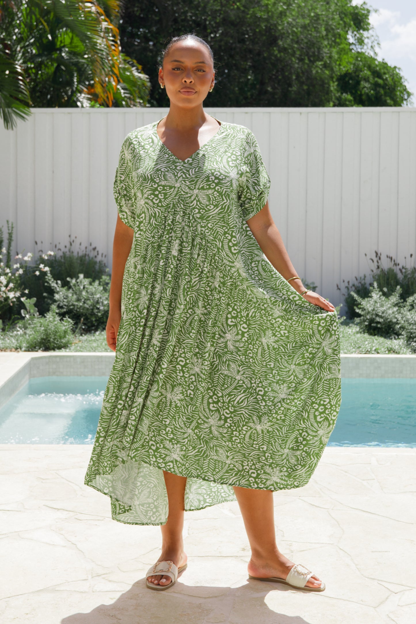 PRE-ORDER Peak Maxi Dress | Green Palm Cove