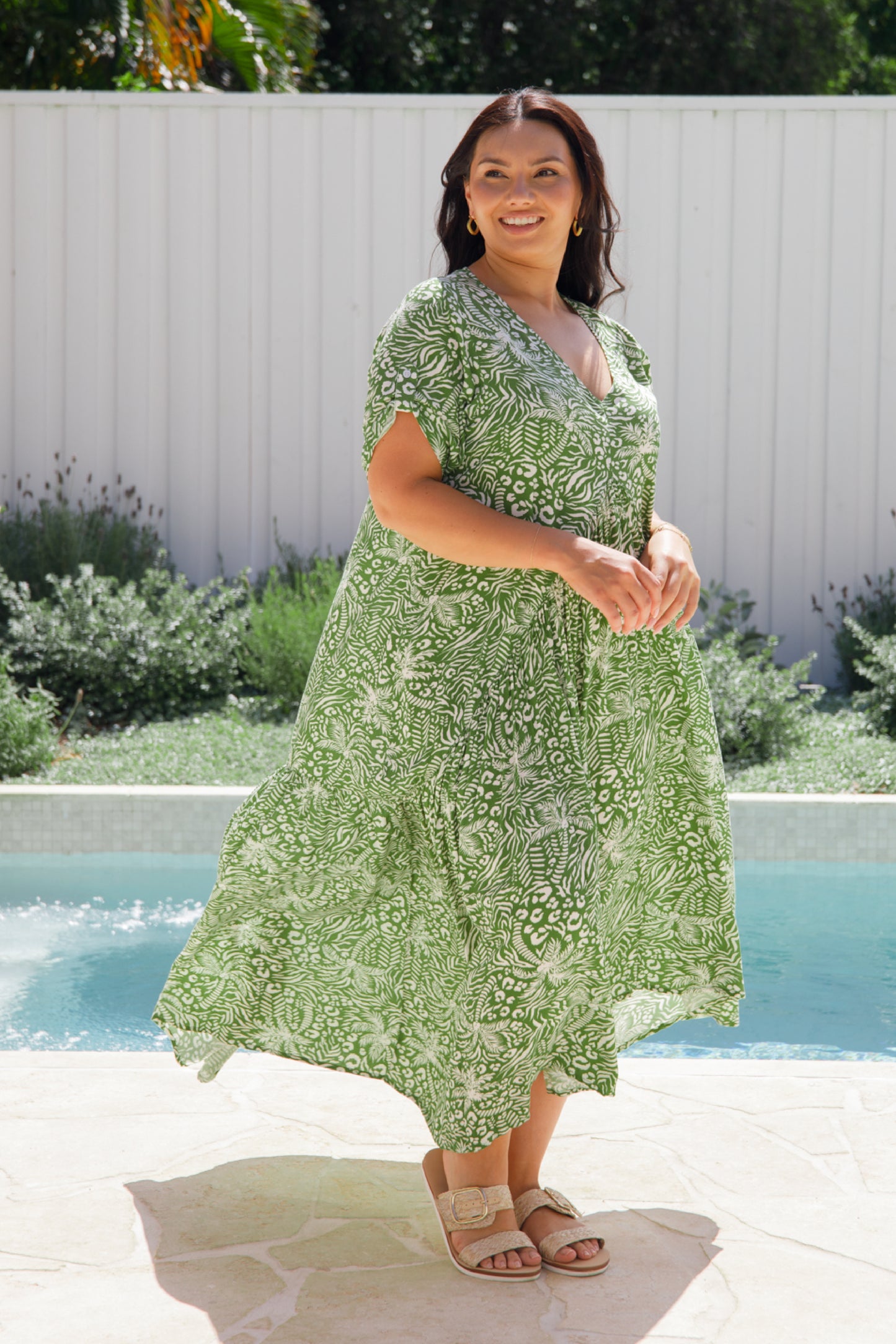 PRE-ORDER Peak Maxi Dress | Green Palm Cove