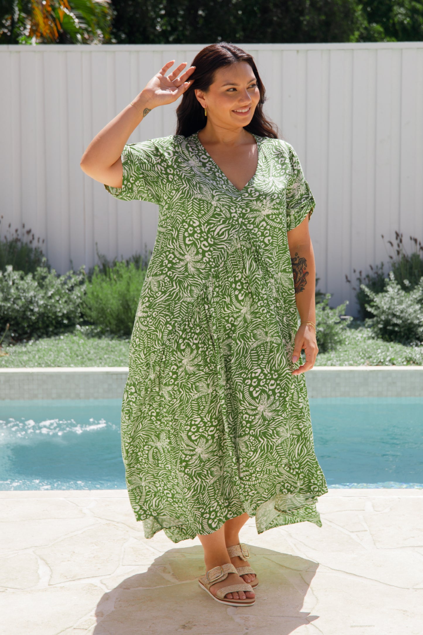 PRE-ORDER Peak Maxi Dress | Green Palm Cove