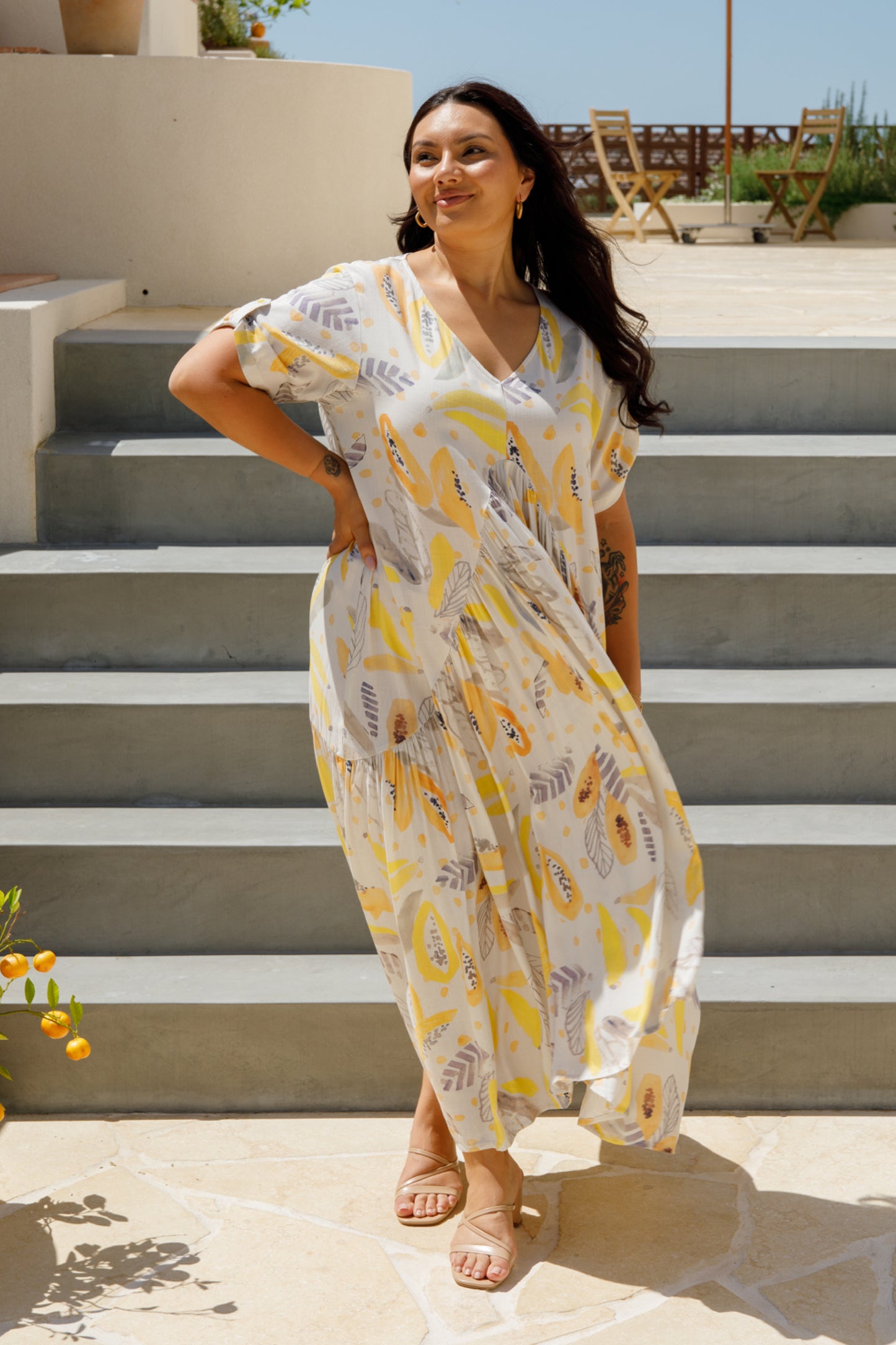 PRE-ORDER Peak Maxi Dress | White Fruit Punch