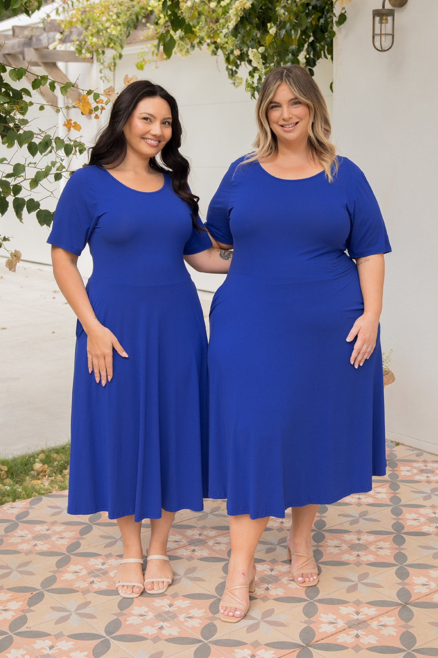 Short Sleeve Penelope Dress | Baltic Blue