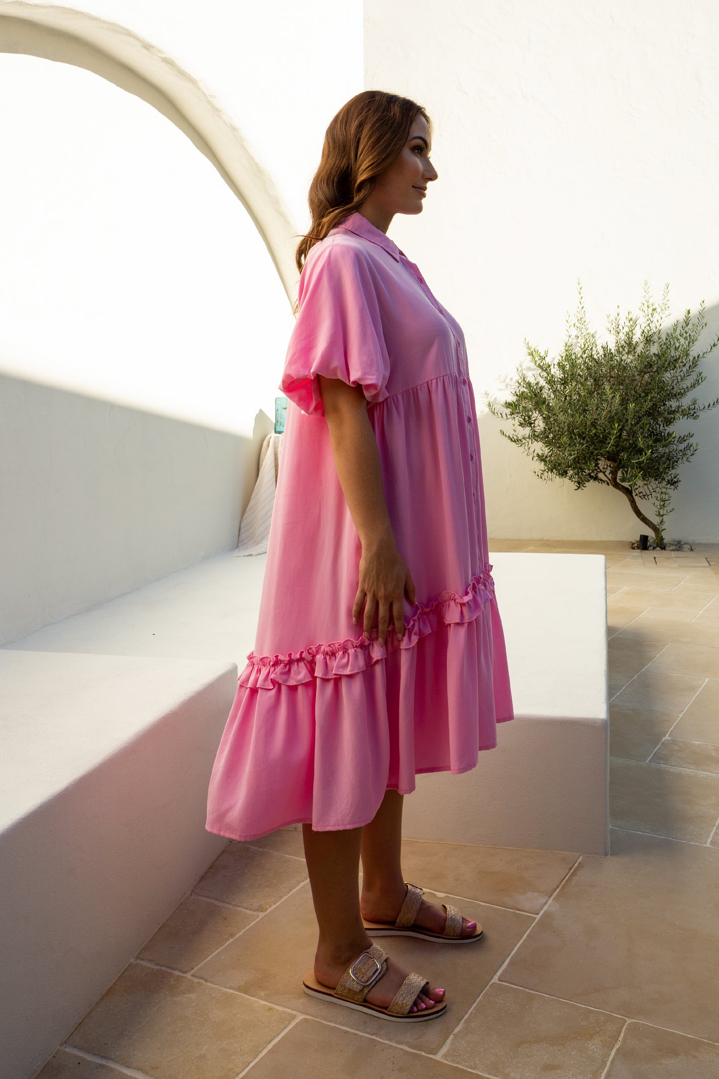 Petra Dress in Powder Pink
