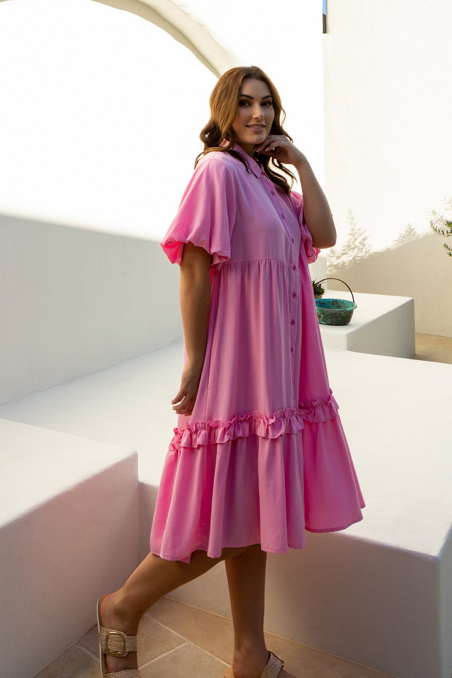 Petra Dress in Powder Pink