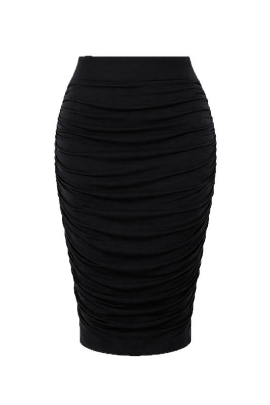 RUCHE Bamboo Classic Length Skirt | Black