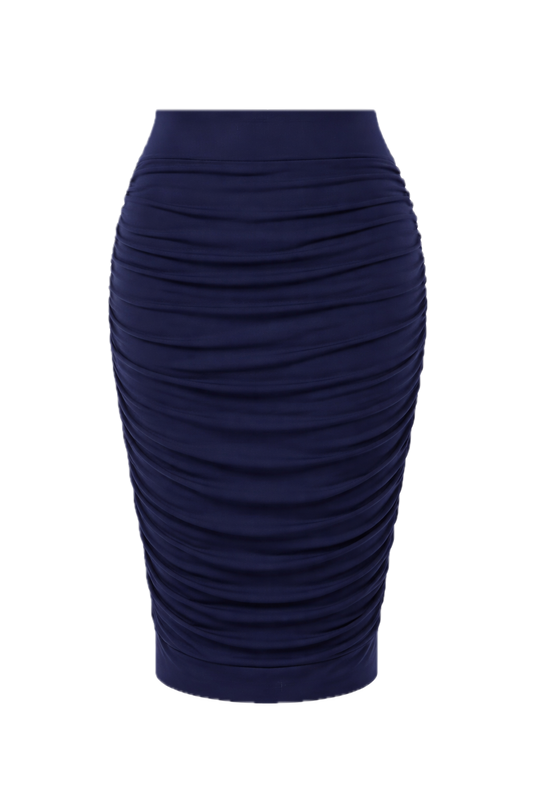 RUCHE Bamboo Classic Length Skirt | Navy