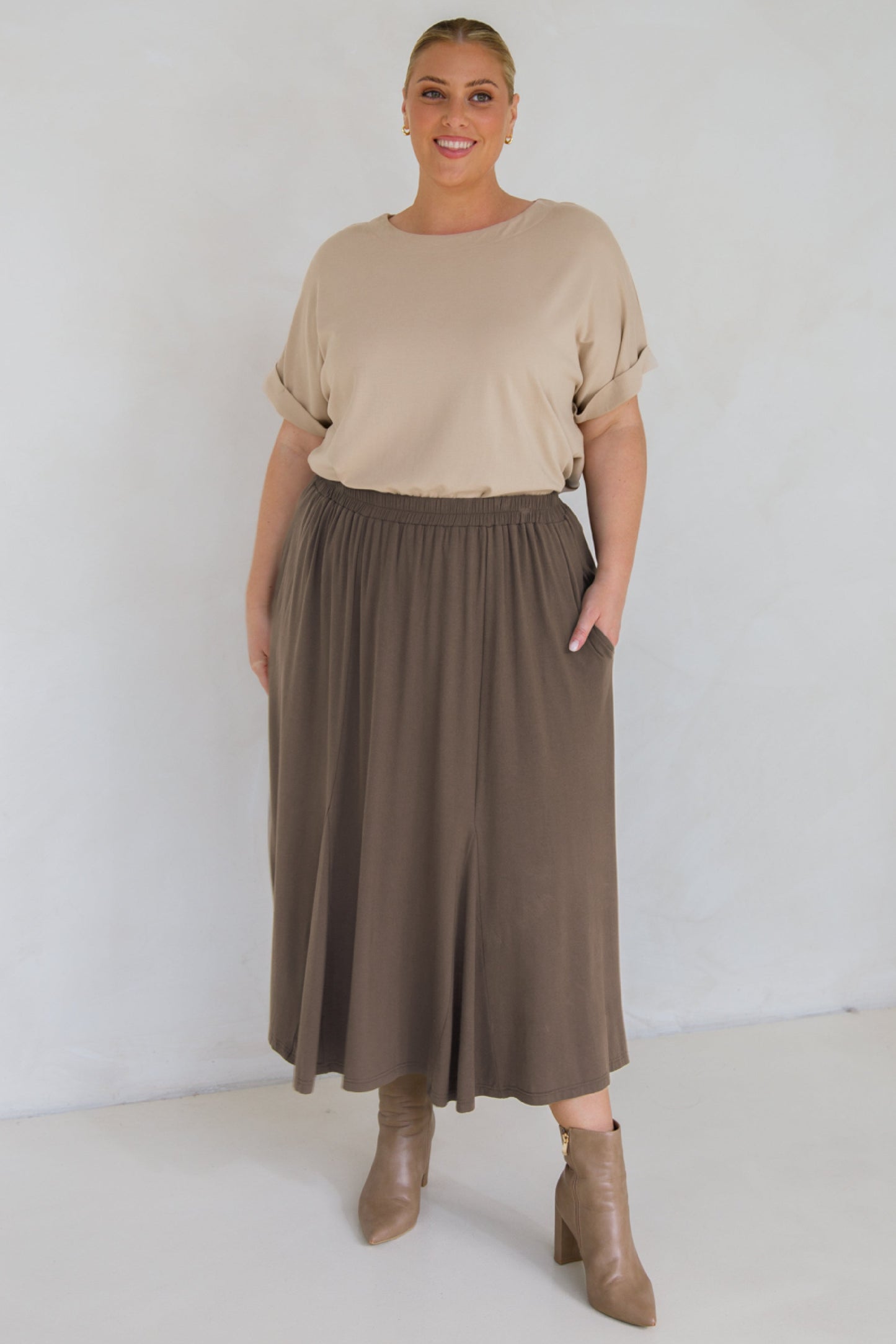 Adeline Skirt | Dark Beige