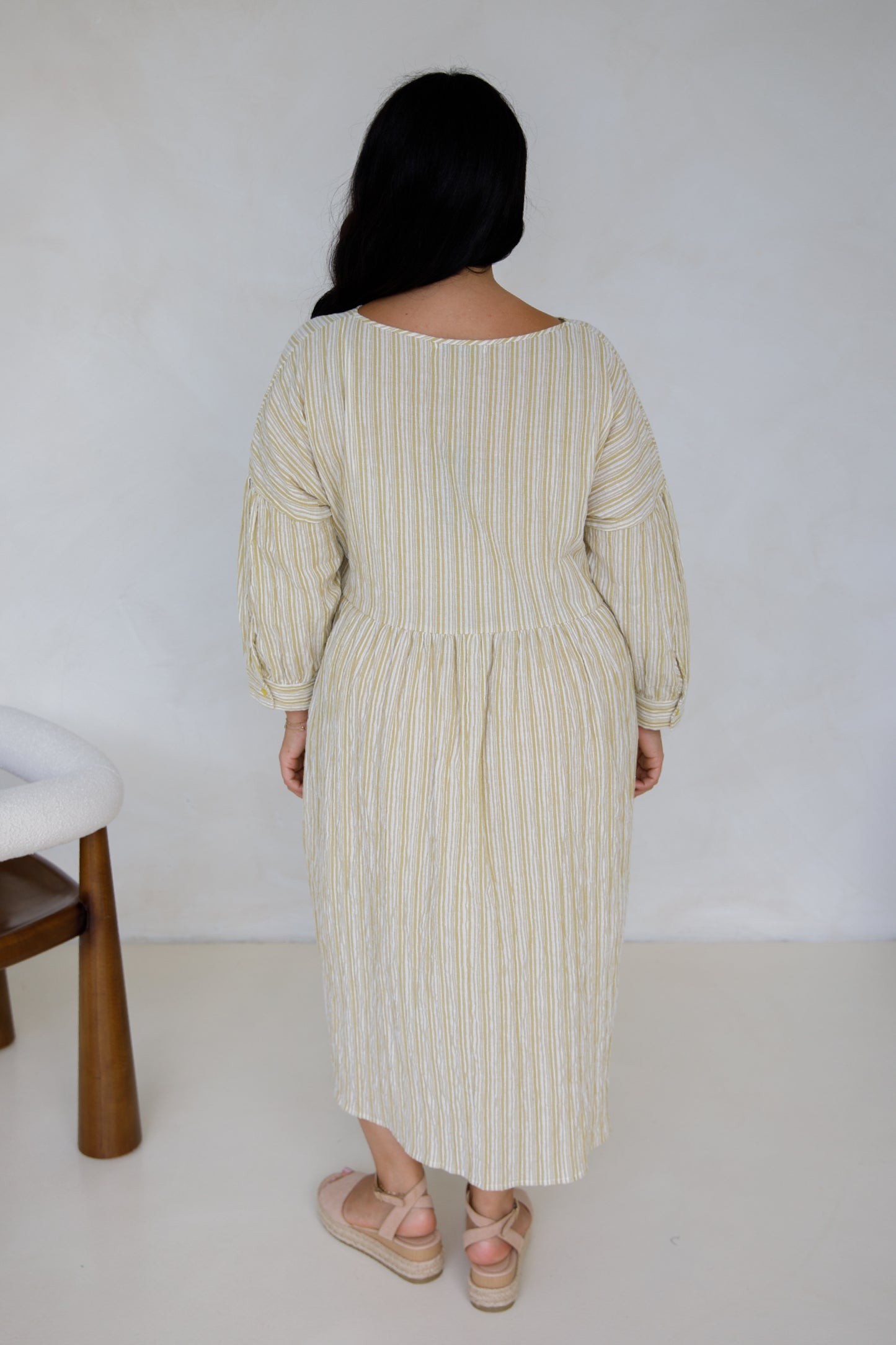 PRE-ORDER Roma Dress | Citrus/White Stripe