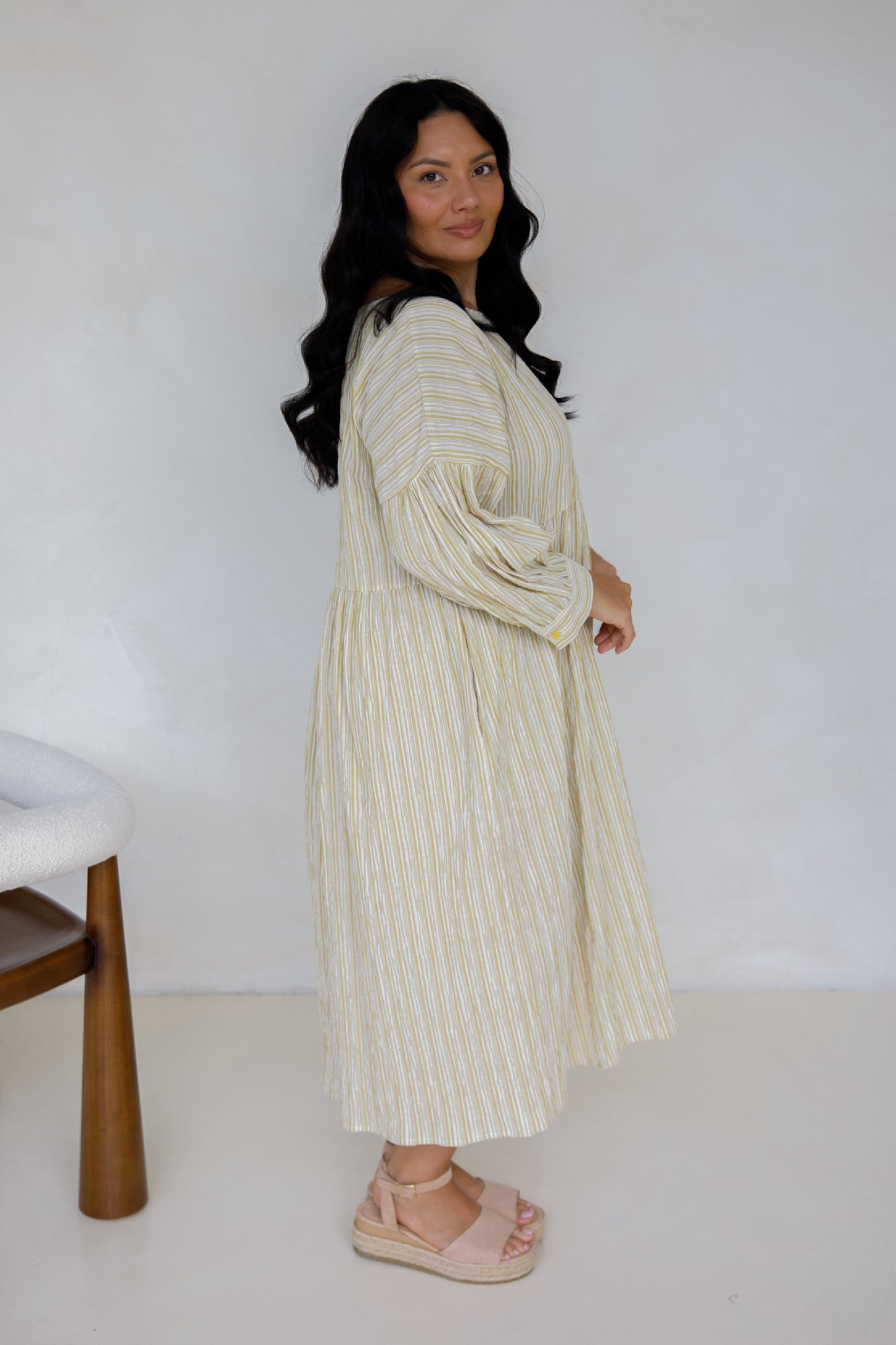 PRE-ORDER Roma Dress | Citrus/White Stripe