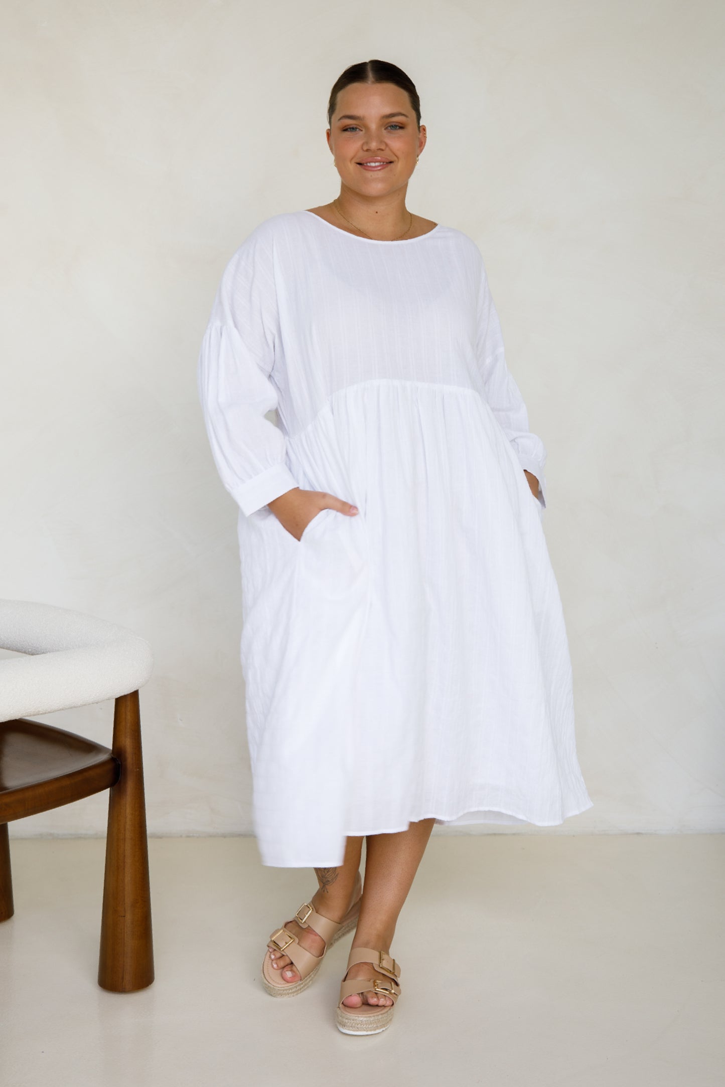 PRE-ORDER Roma Dress | White