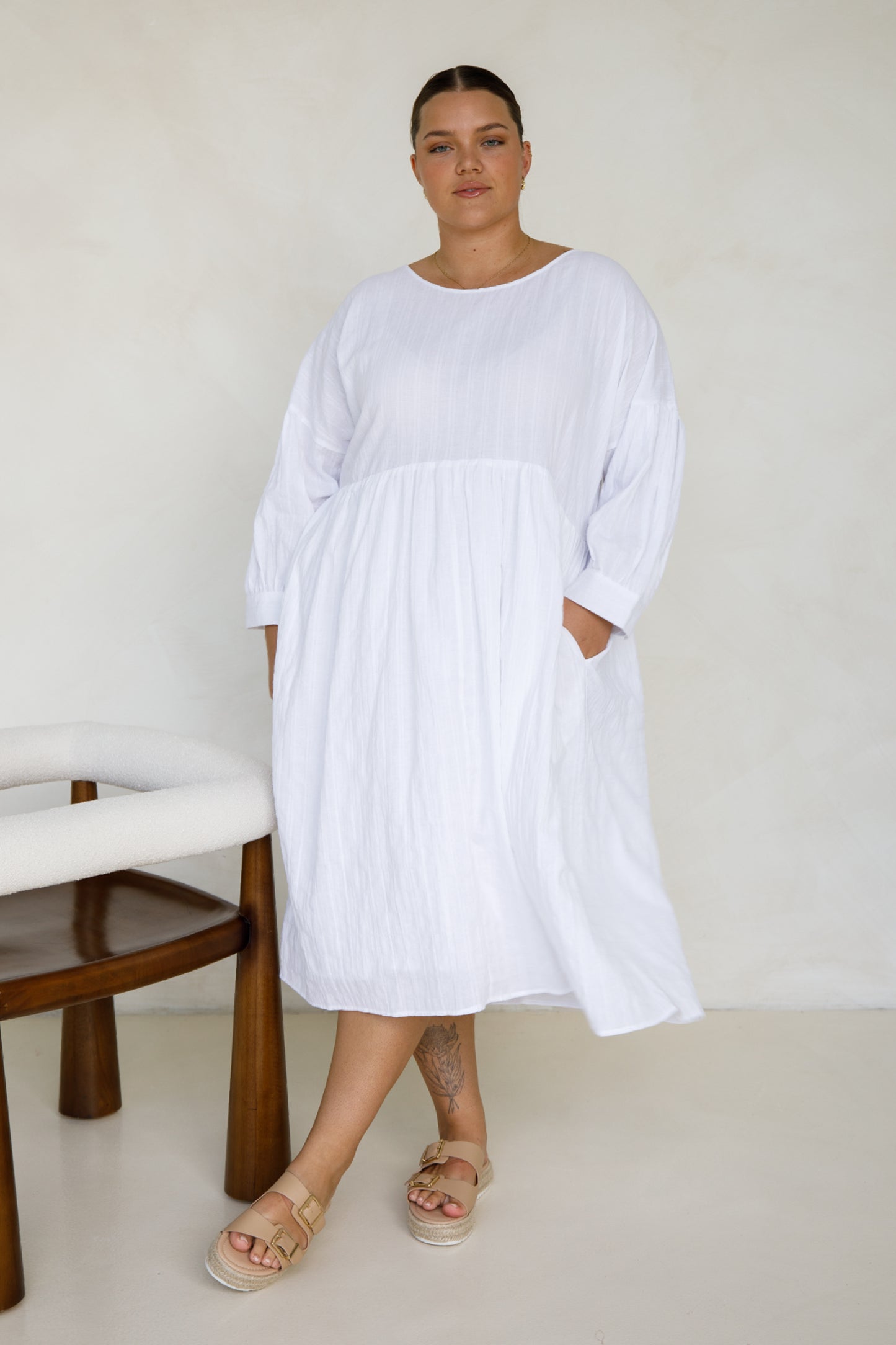 PRE-ORDER Roma Dress | White