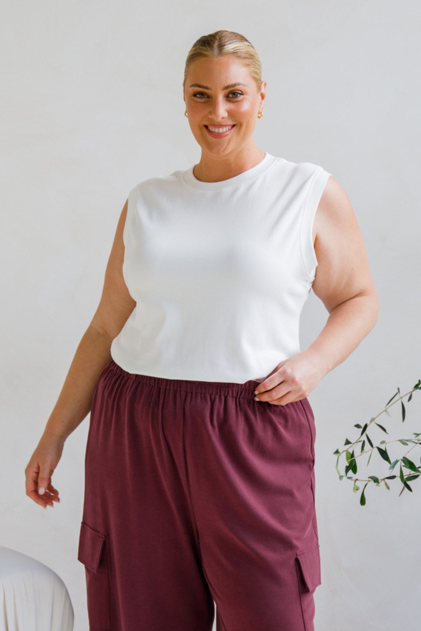 Sadie Lounge Tank | White