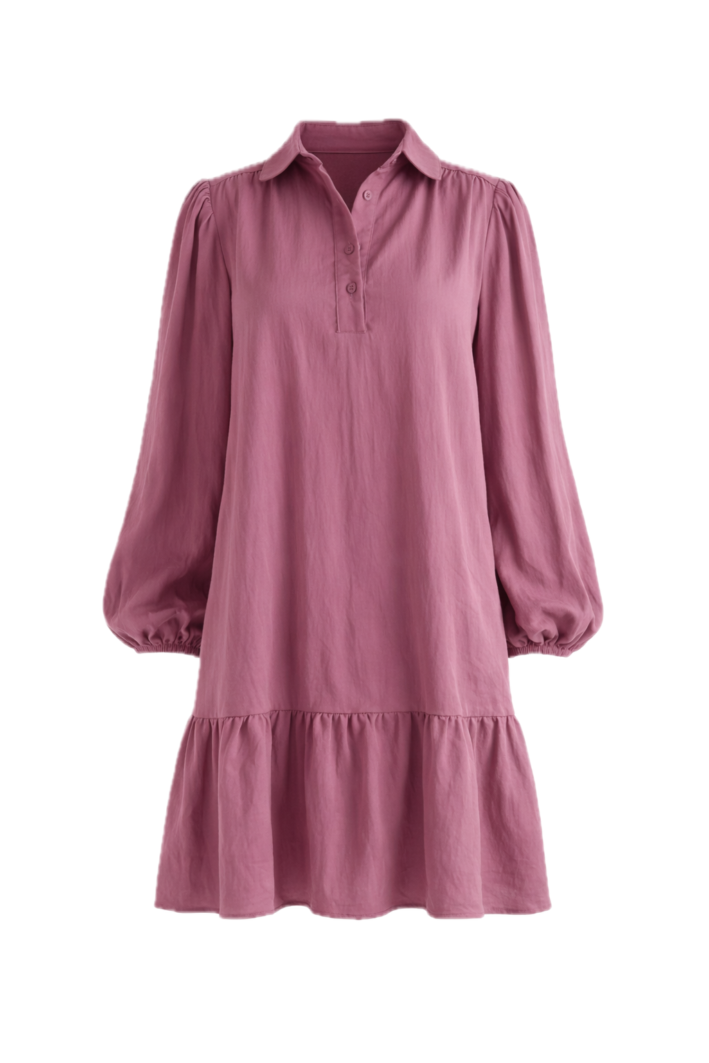 SHAE Lyocell Long Sleeve Shortline Dress | Mulberry