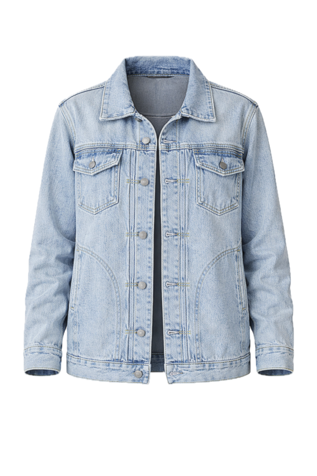 SIGNATURE RELAXED Denim Long-Sleeve Classic Length Jacket | Light Wash