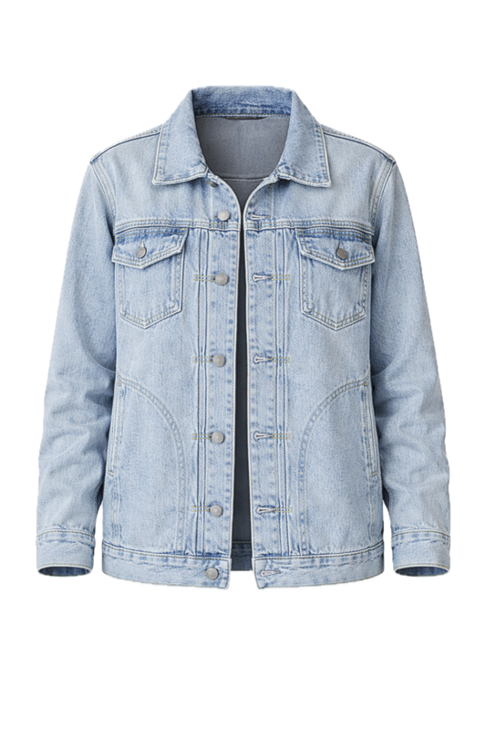 SIGNATURE RELAXED Denim Long-Sleeve Classic Length Jacket | Light Wash