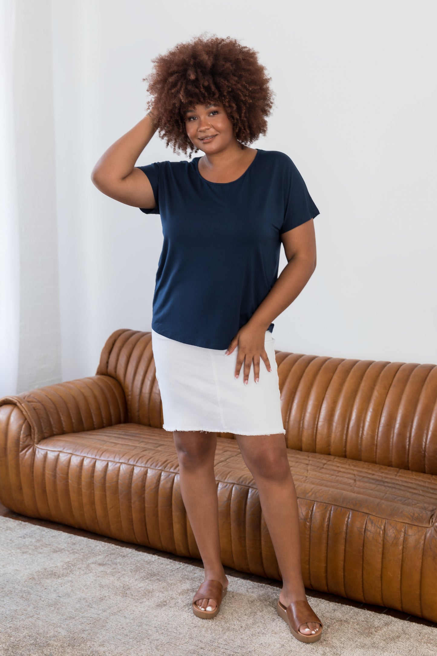 Plus-Sized Navy Tops | PQ Collection | Destiny Top