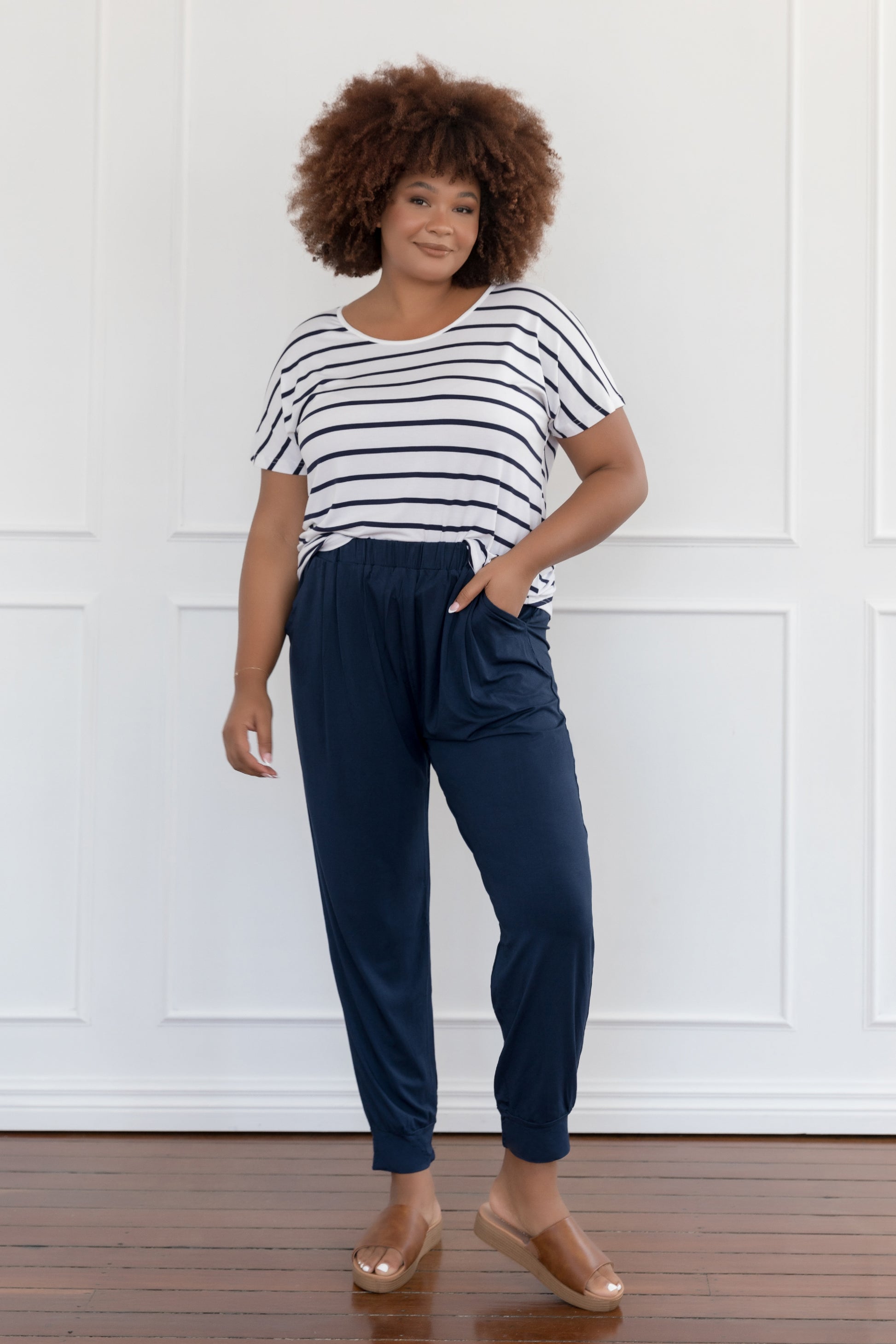 Plus-Sized Navy Pants | PQ Collection | Everyday Pant