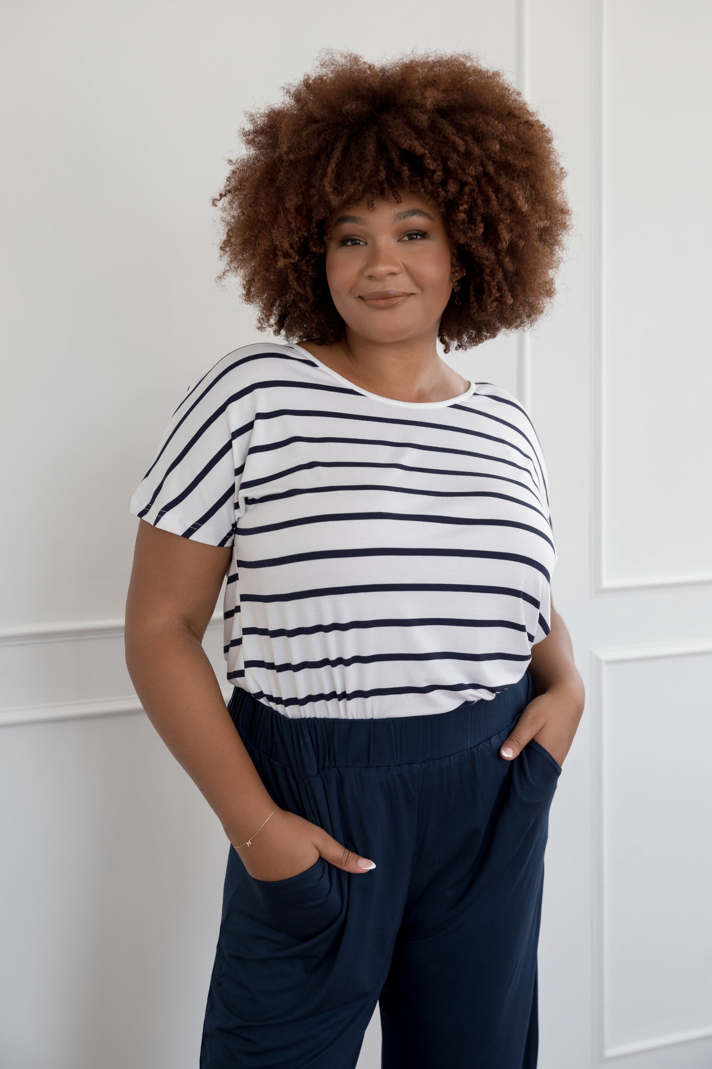 Plus-Sized Navy Pants | PQ Collection | Frankie Pant