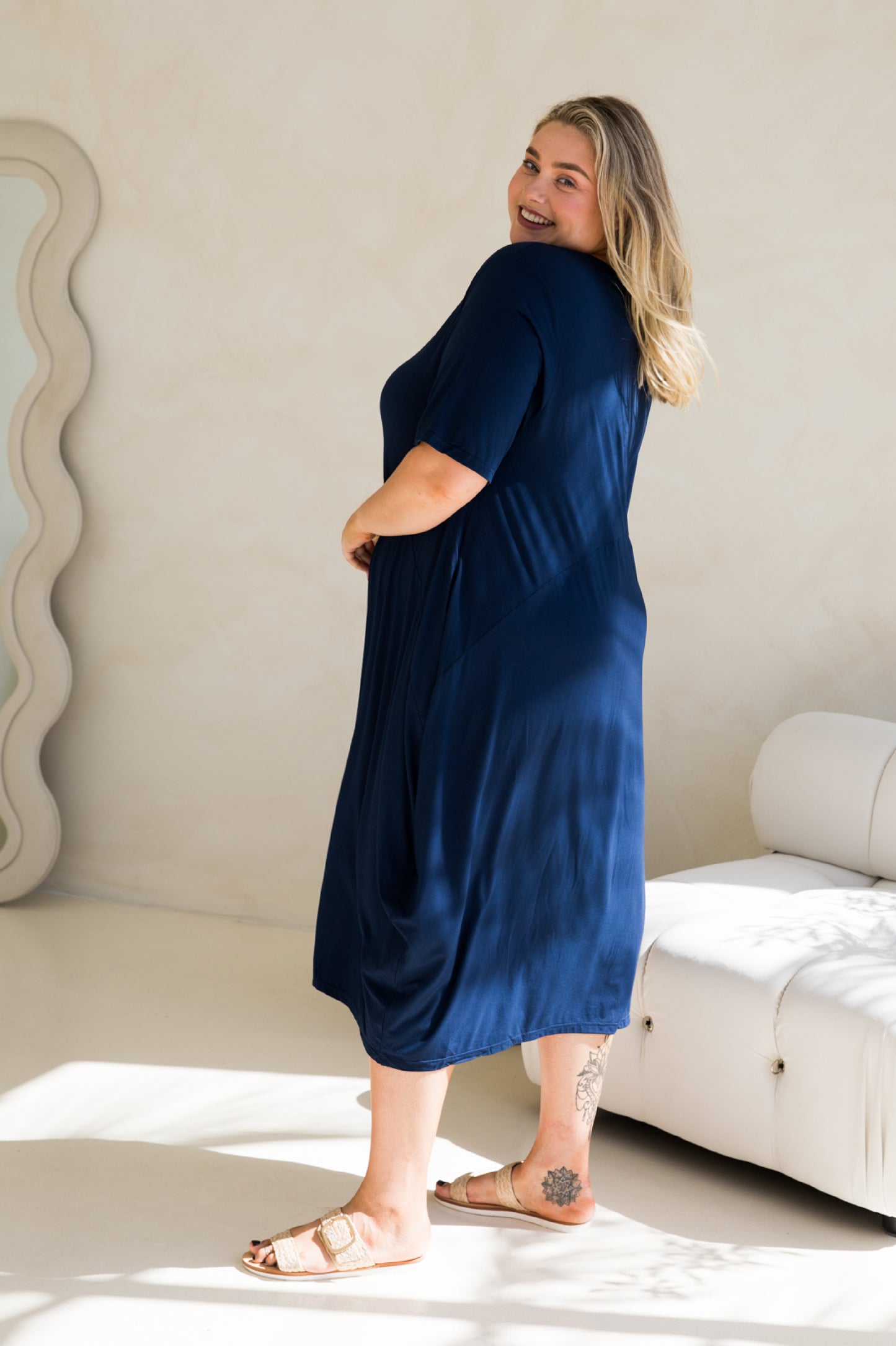 Short Sleeve Soho Dress | Navy