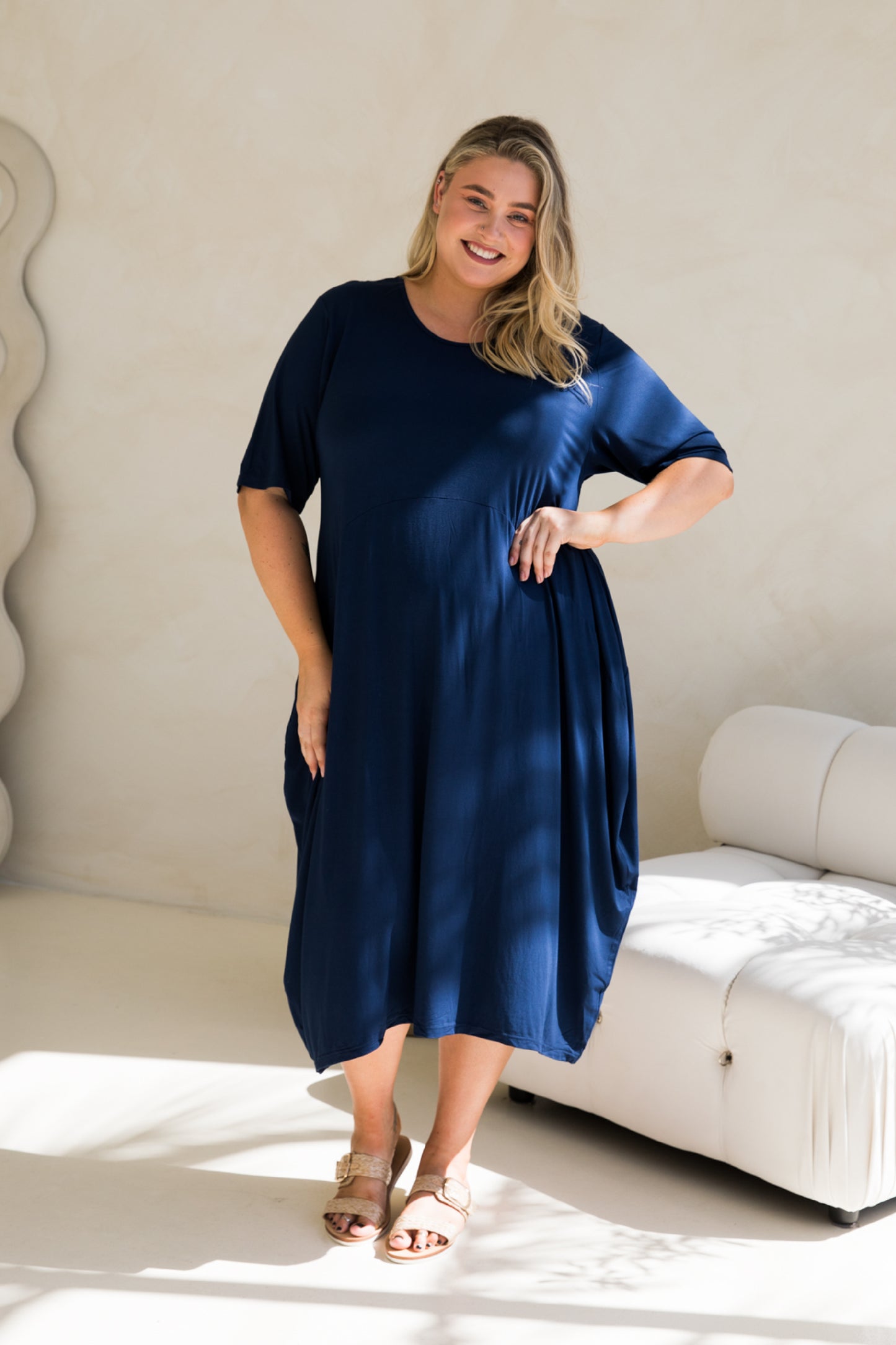 Short Sleeve Soho Dress | Navy