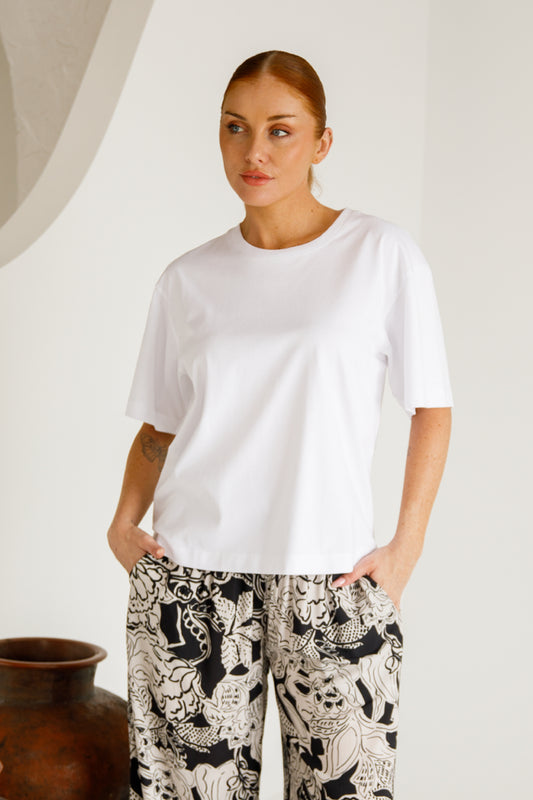 Signature Boxy Tee | White