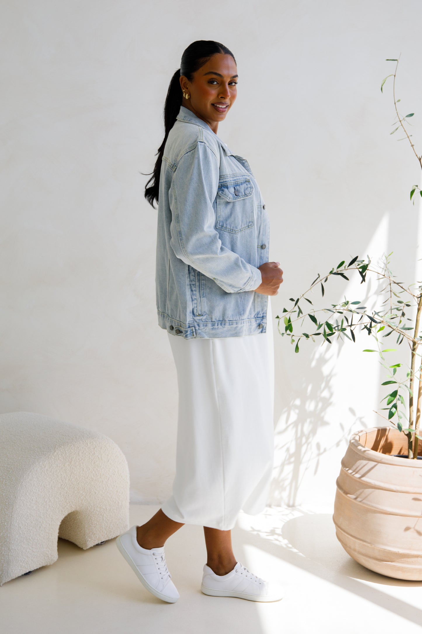 Signature Relaxed Denim Jacket | Light Wash Denim