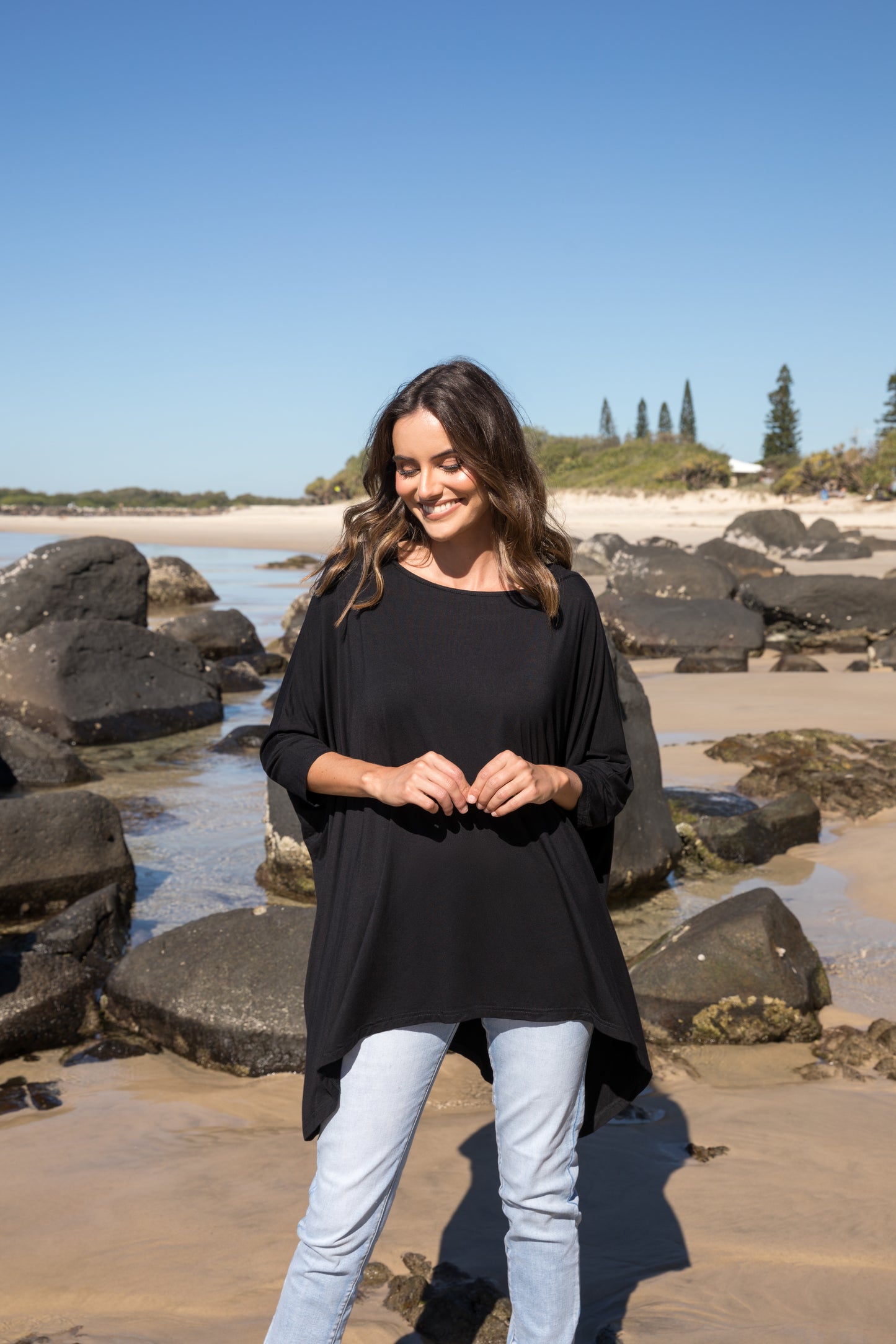 Plus-Sized Top Black | PQ Collection | Simplicity Top