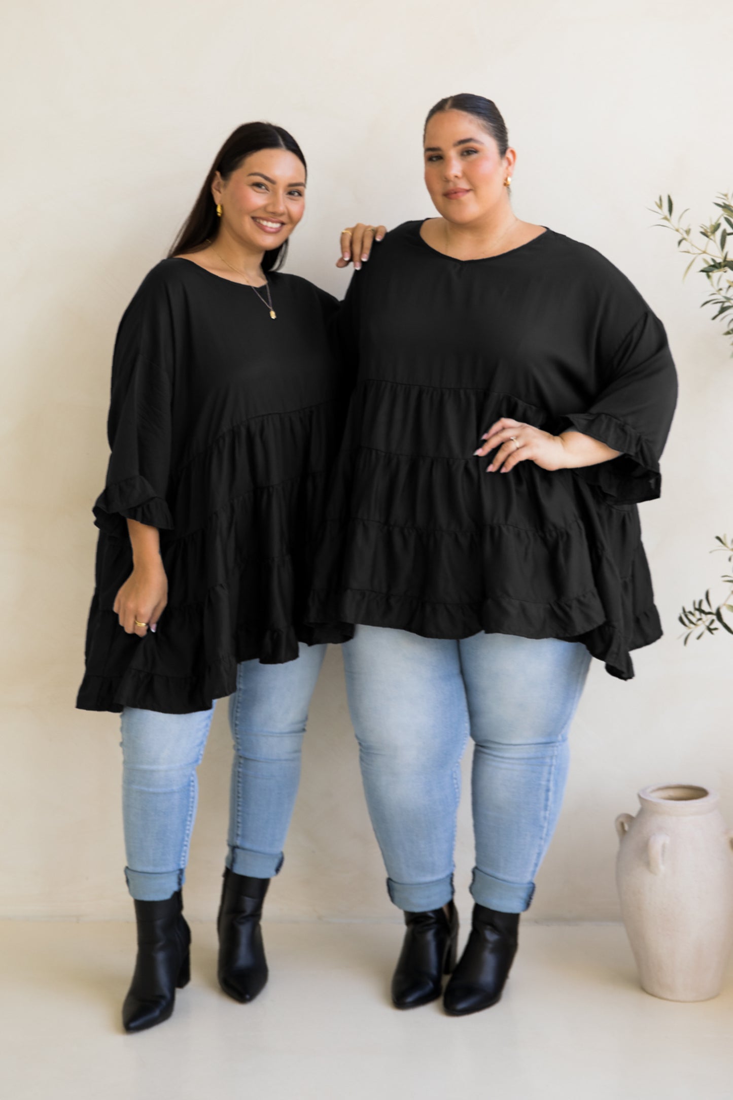 Sofia Top | Black Tencel