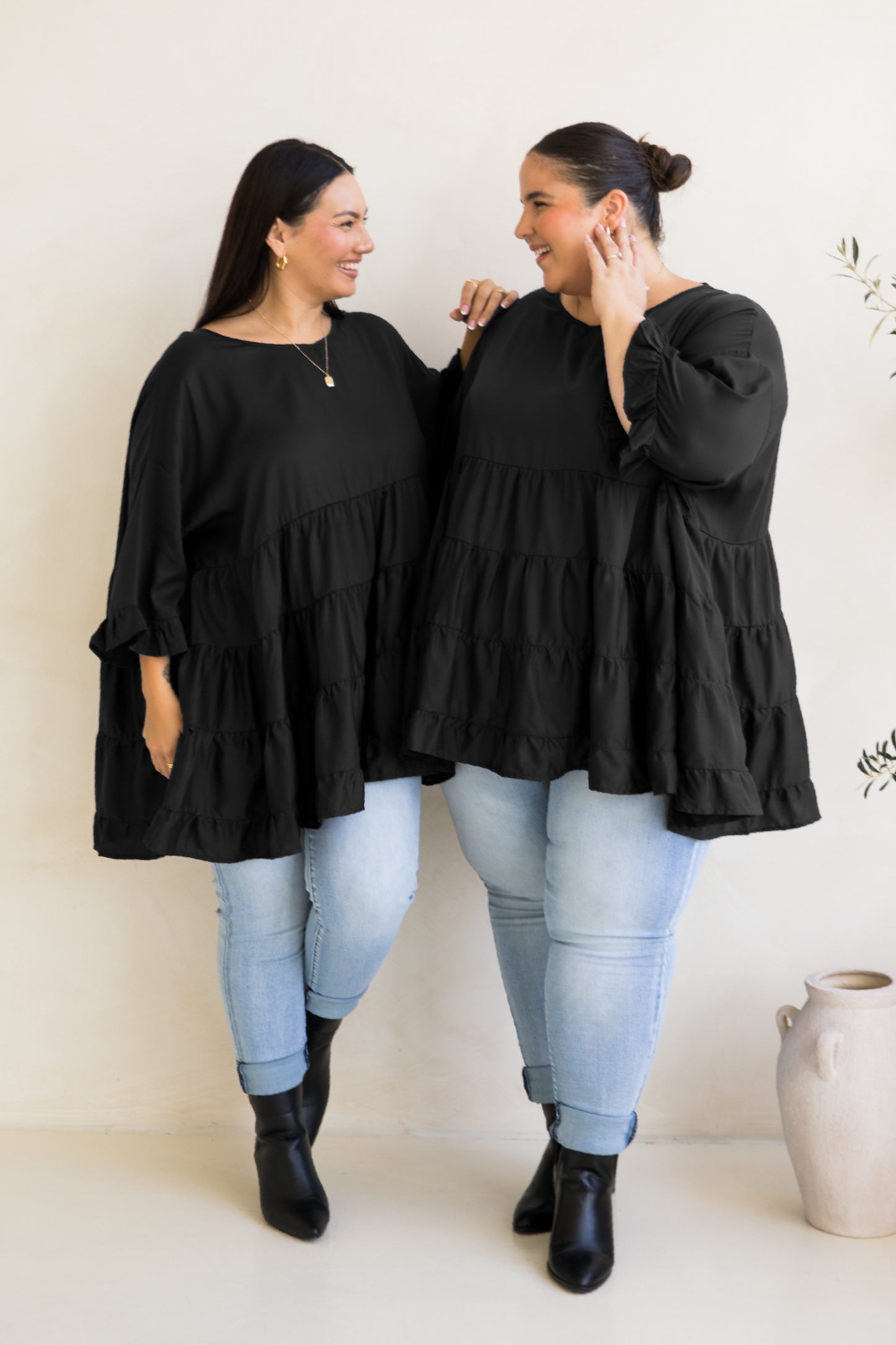 Sofia Top | Black Tencel