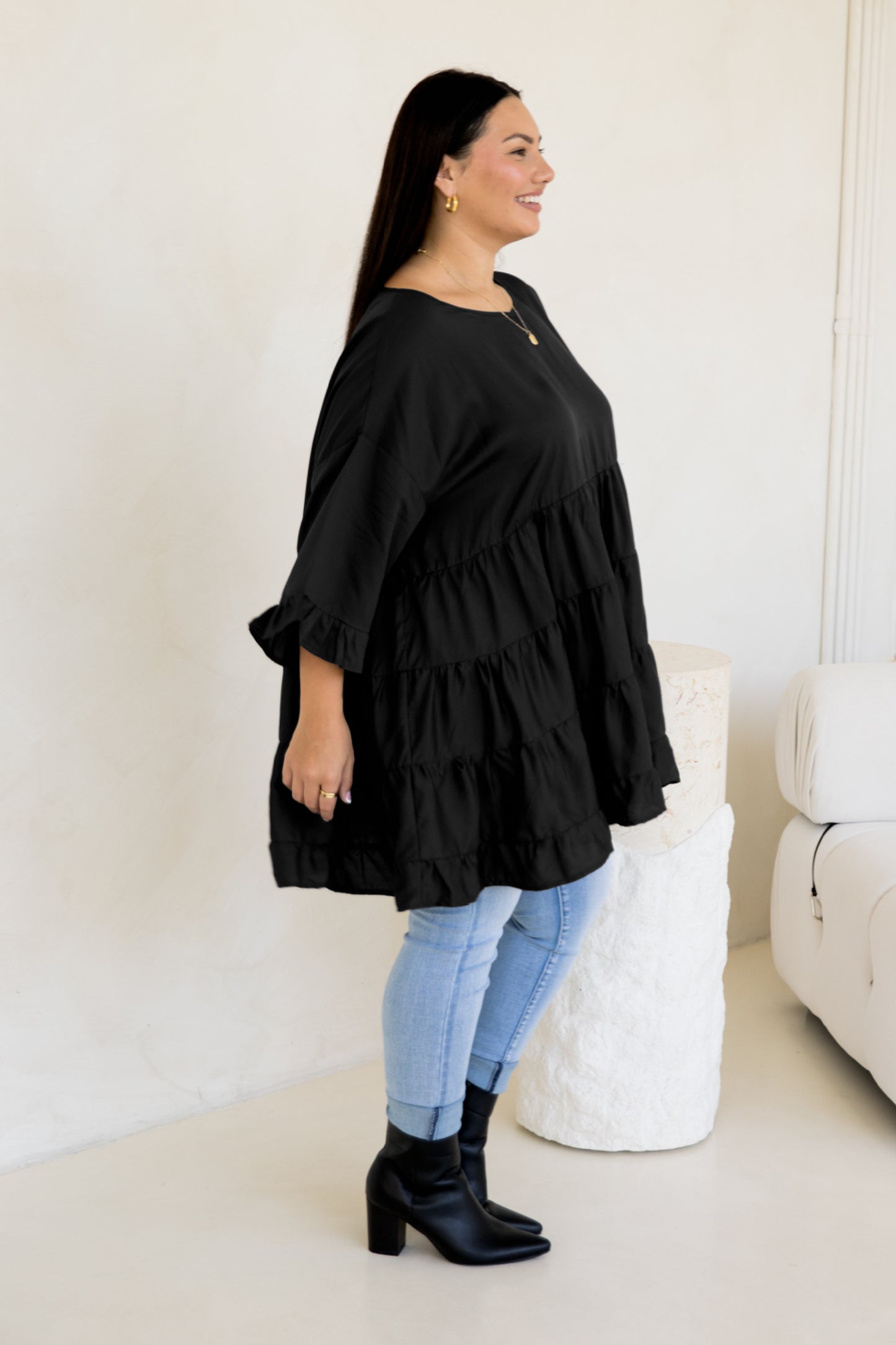 Sofia Top | Black Tencel