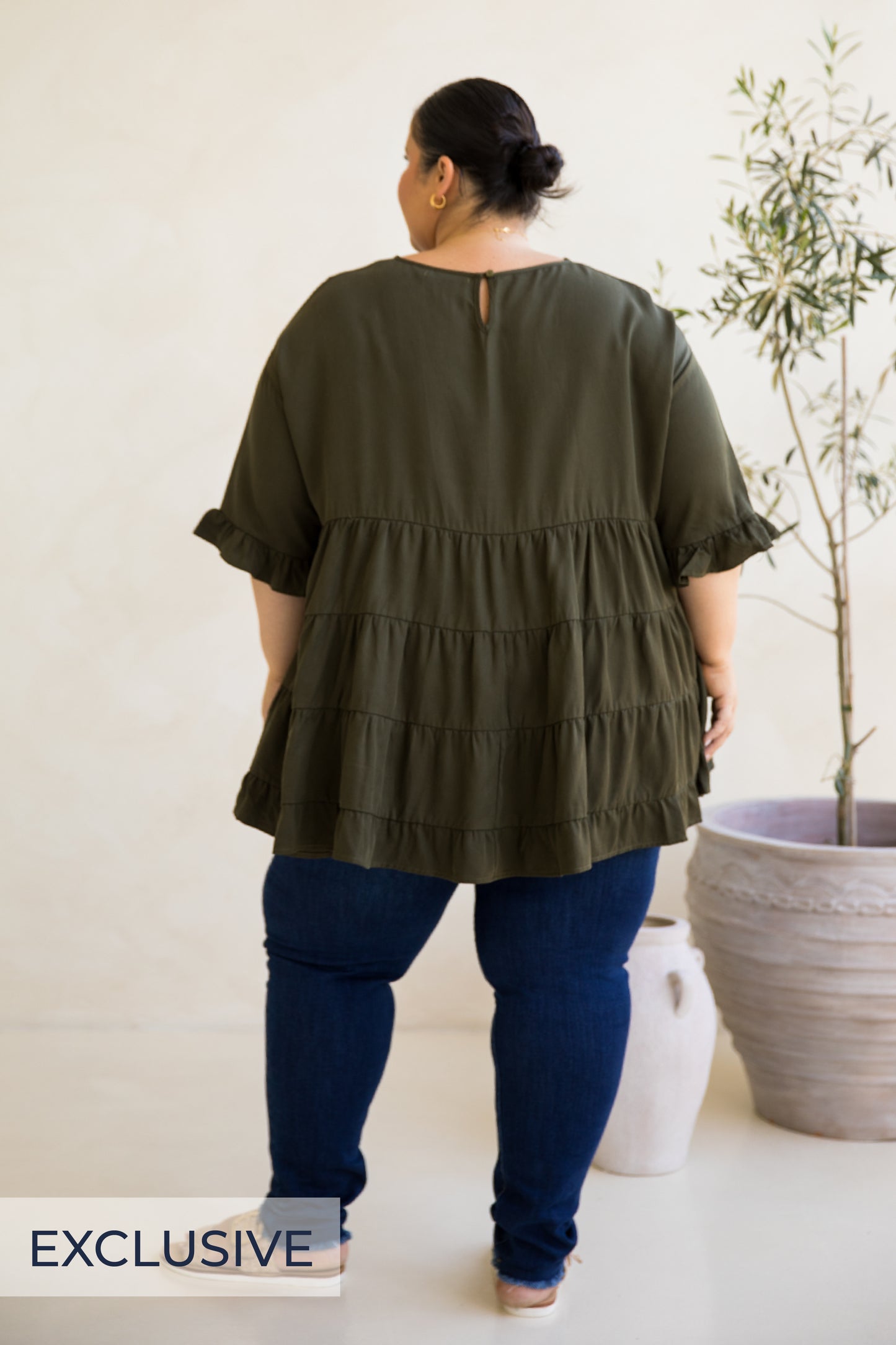 Sofia Top in Moss Green