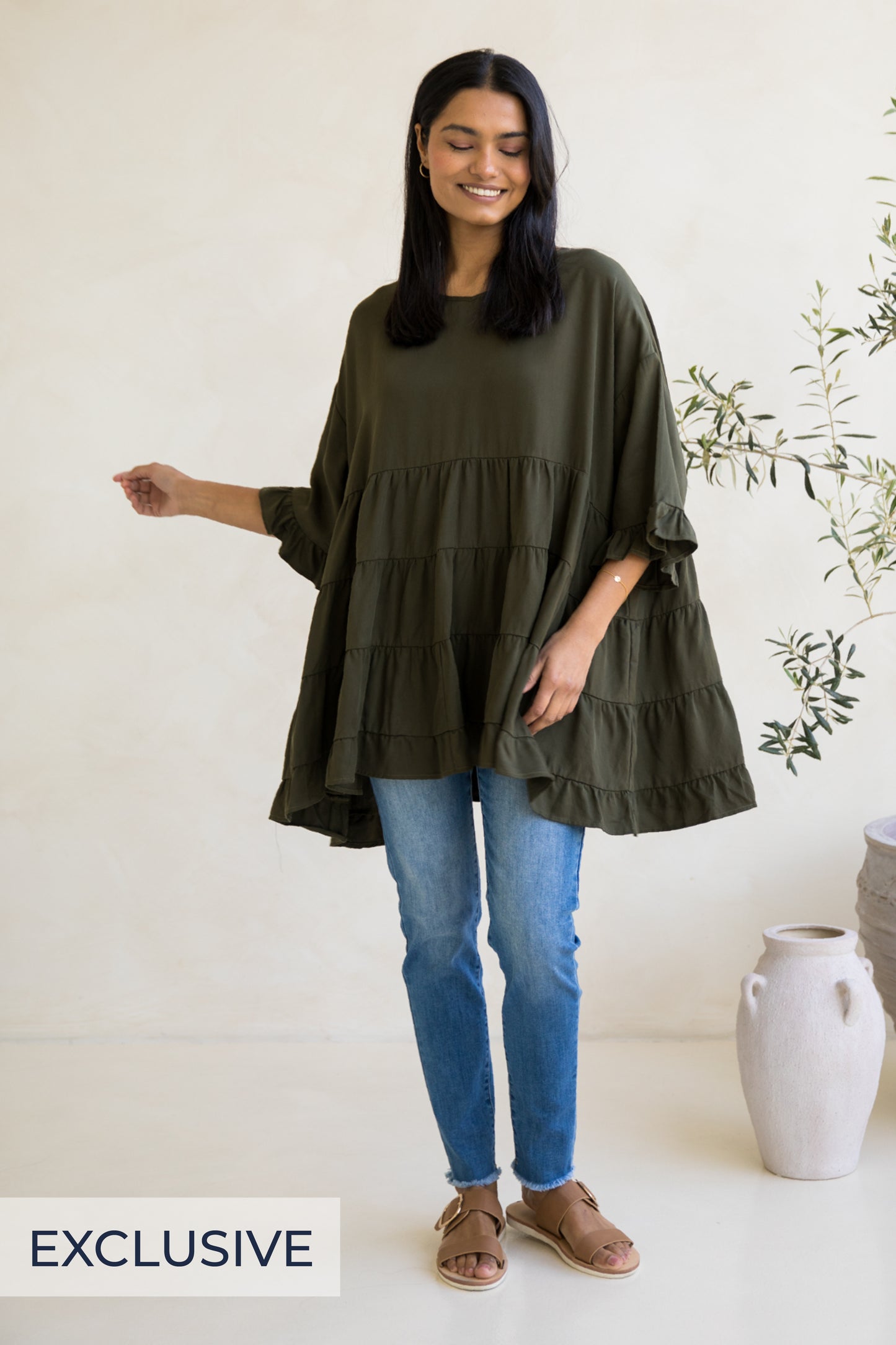 Sofia Top | Moss Green