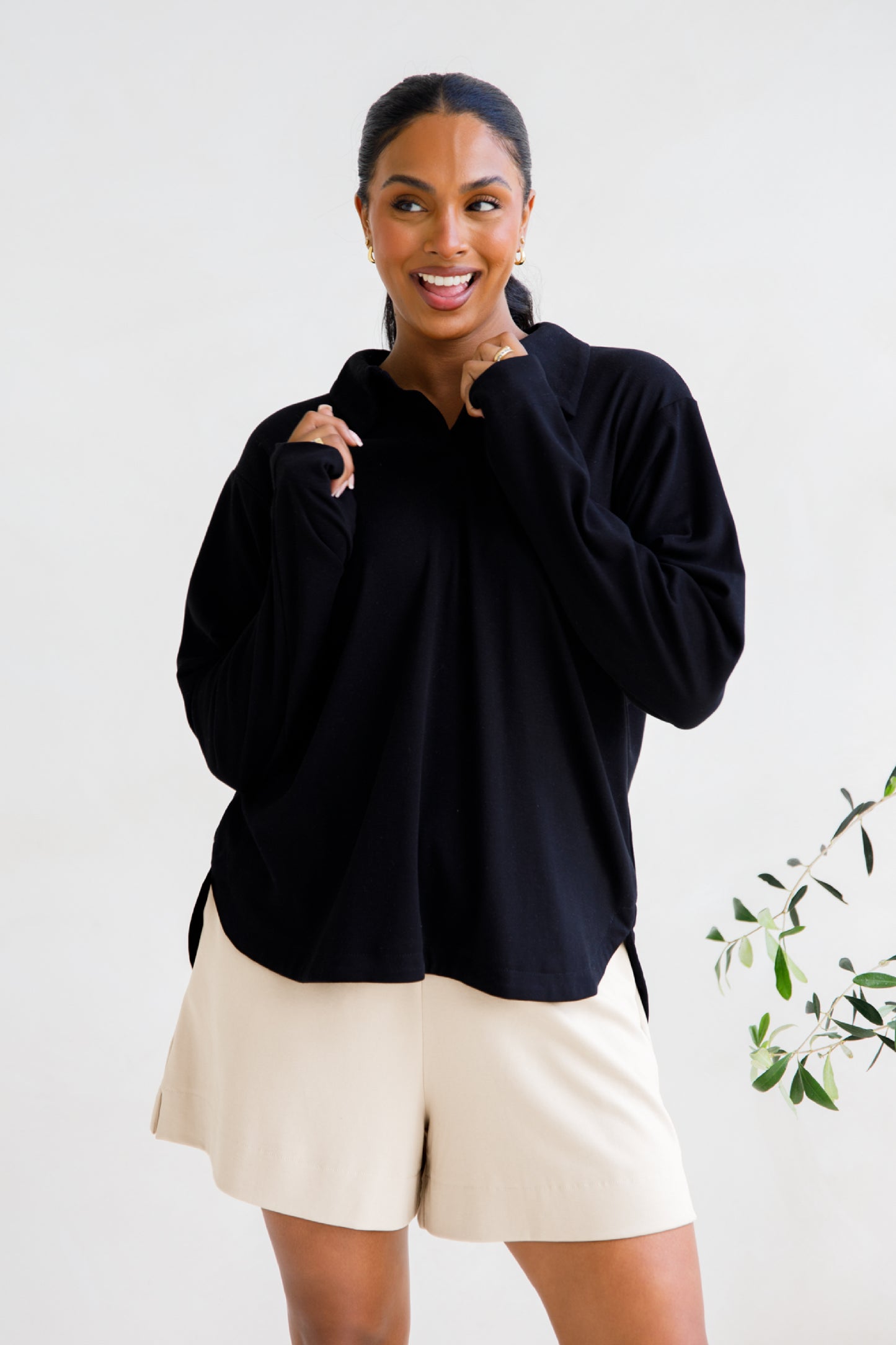 Gigi Lounge Sweater | Black