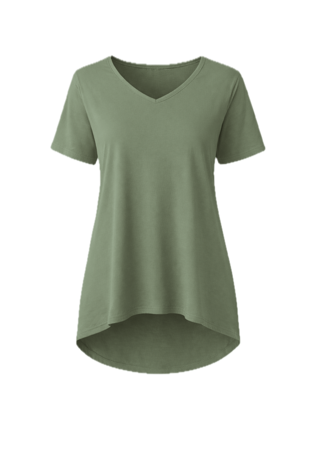 T-SHIRT Hi Lo Bamboo Top | Green Envy | FINAL SALE