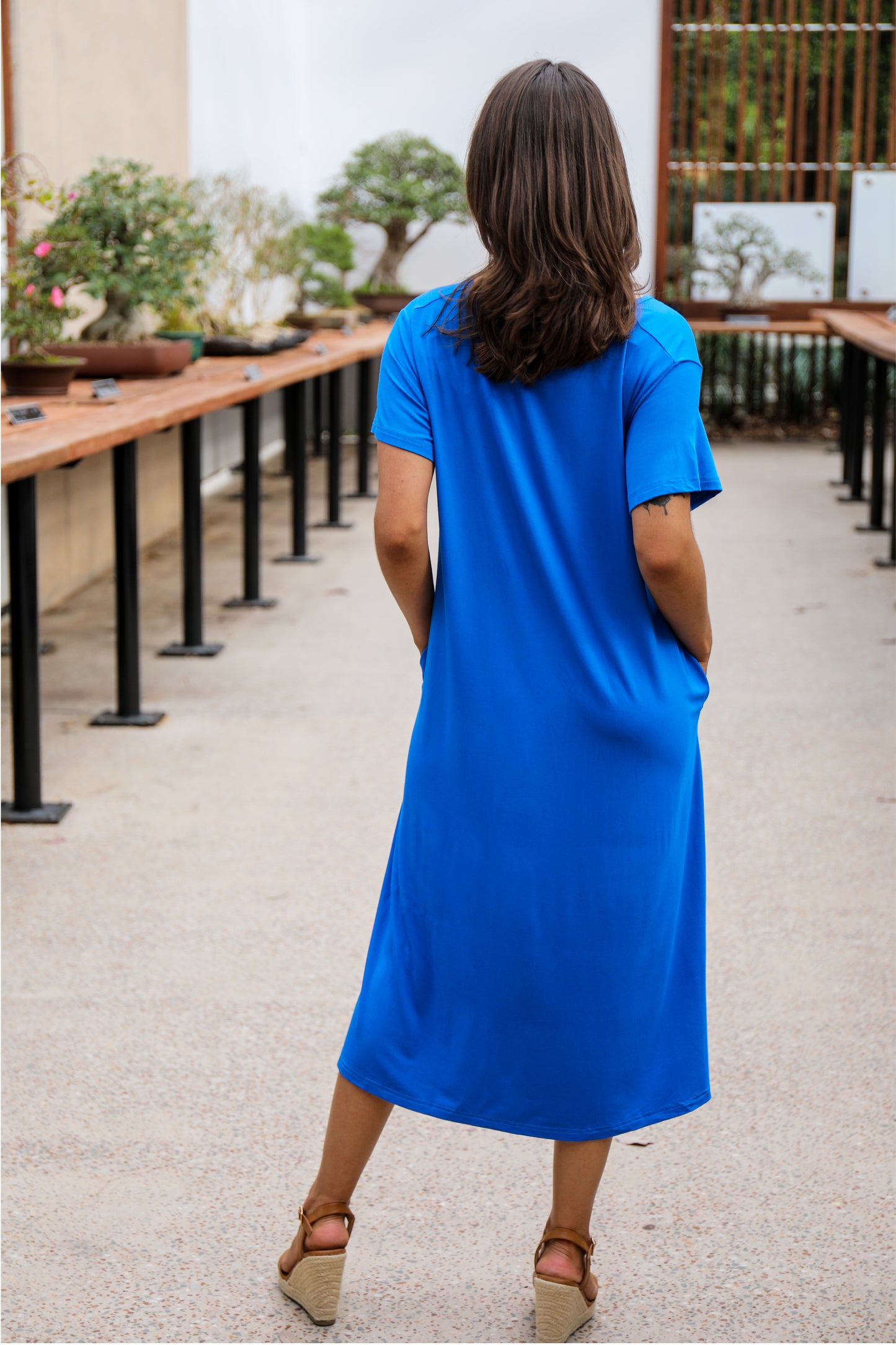 Plus-Sized Blue Dresses | PQ Collection | T-Shirt Dress