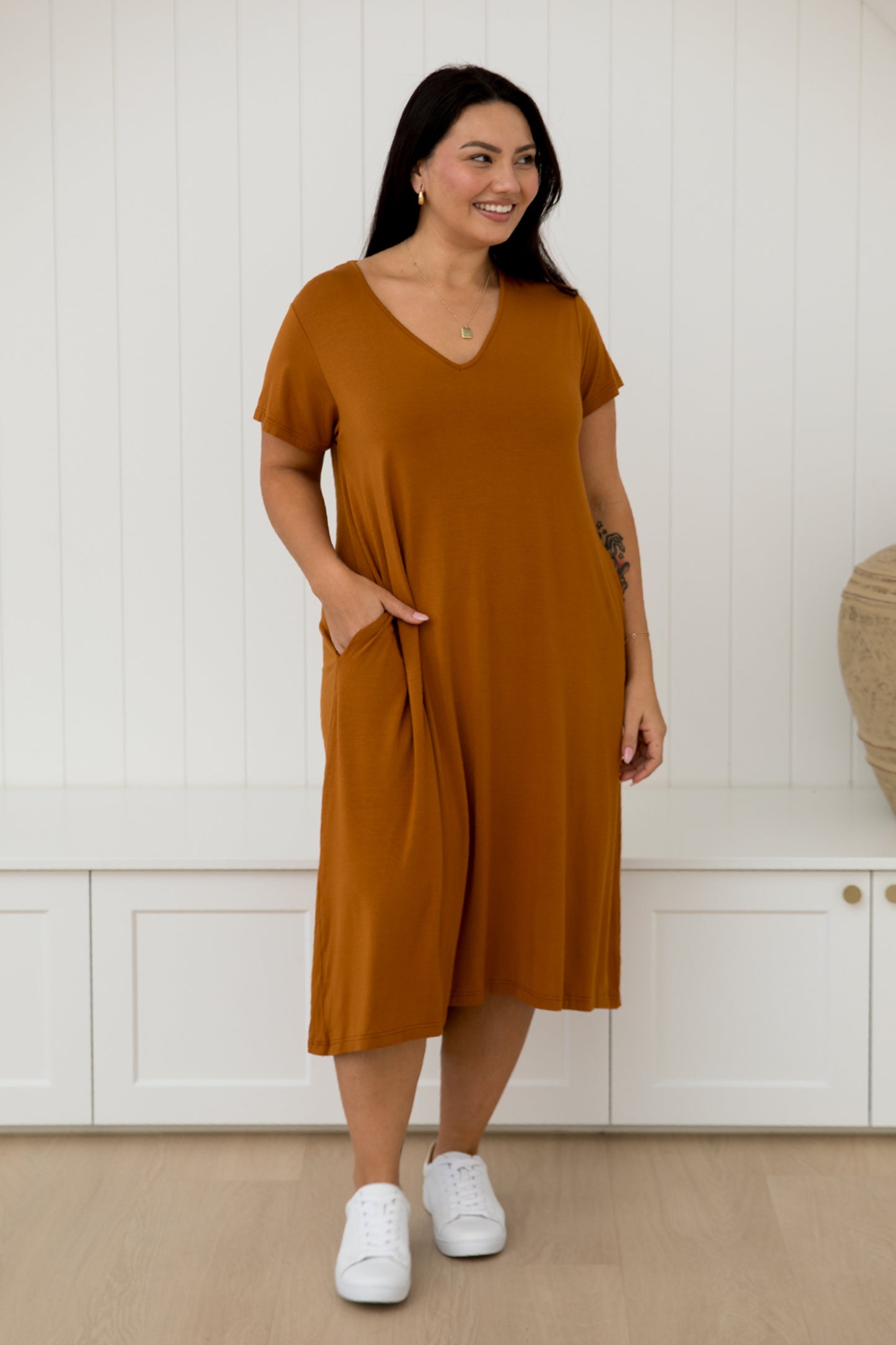 T-Shirt Dress | Butterscotch