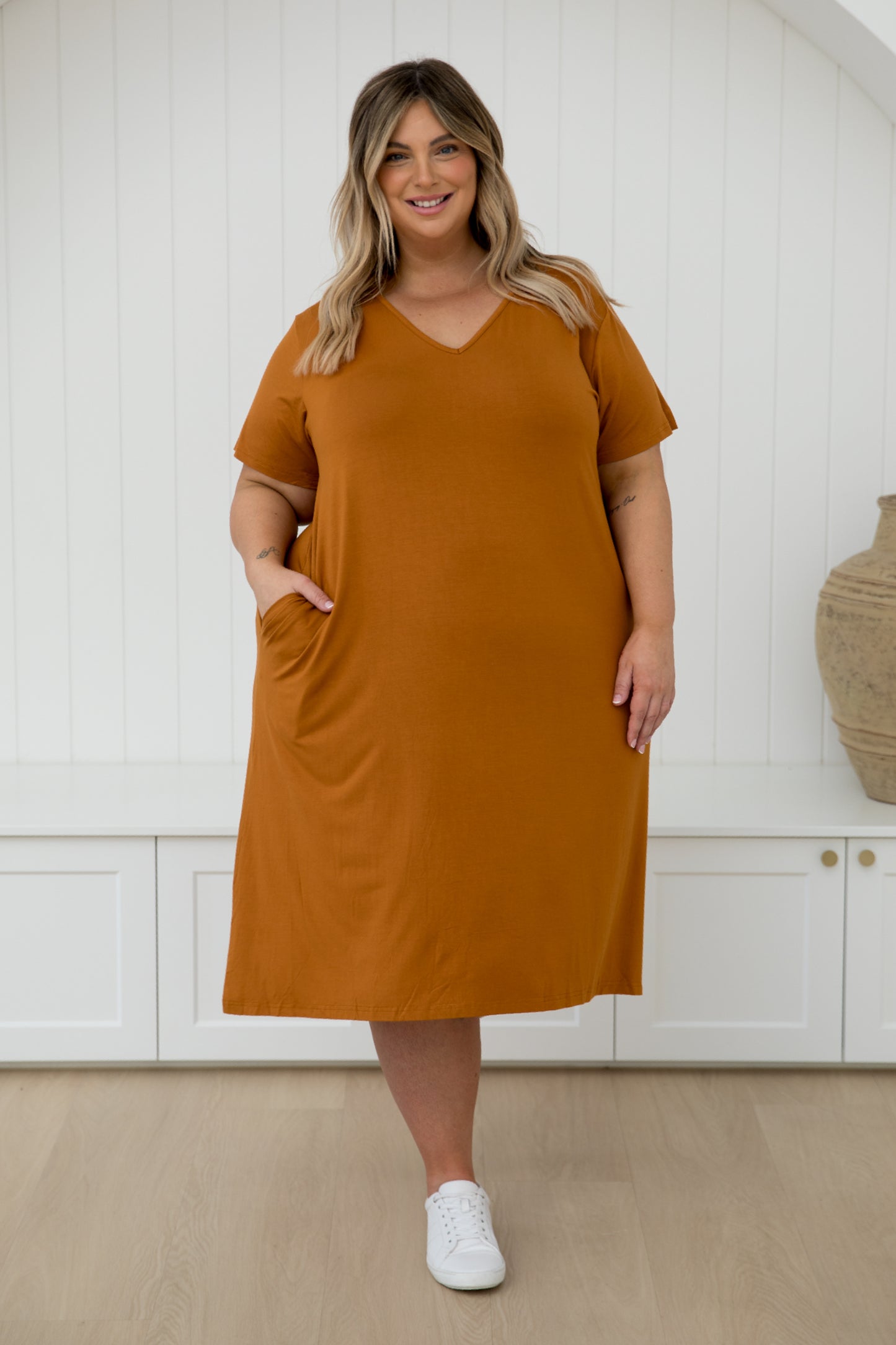 T-Shirt Dress | Butterscotch