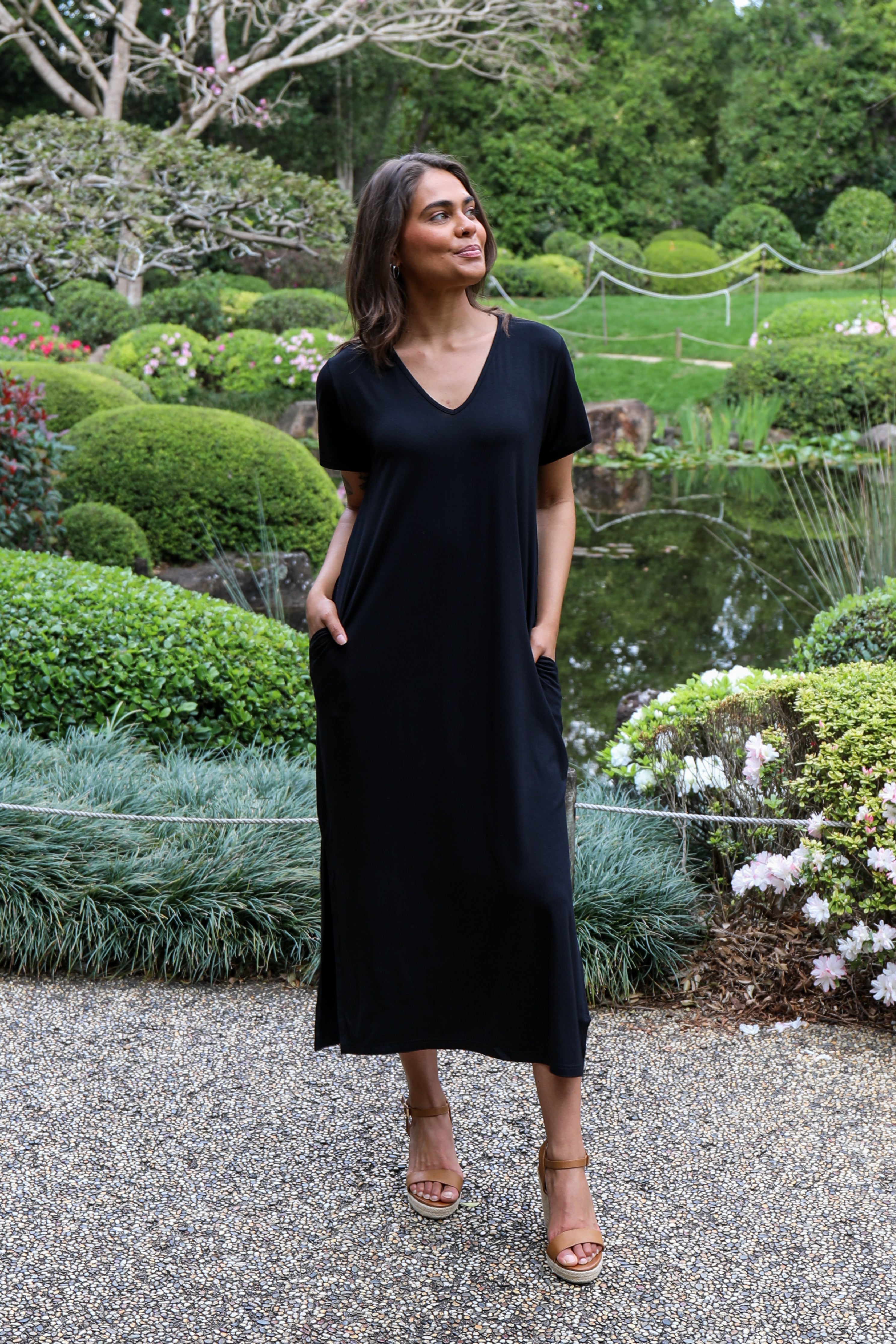 Black t outlet length dresses