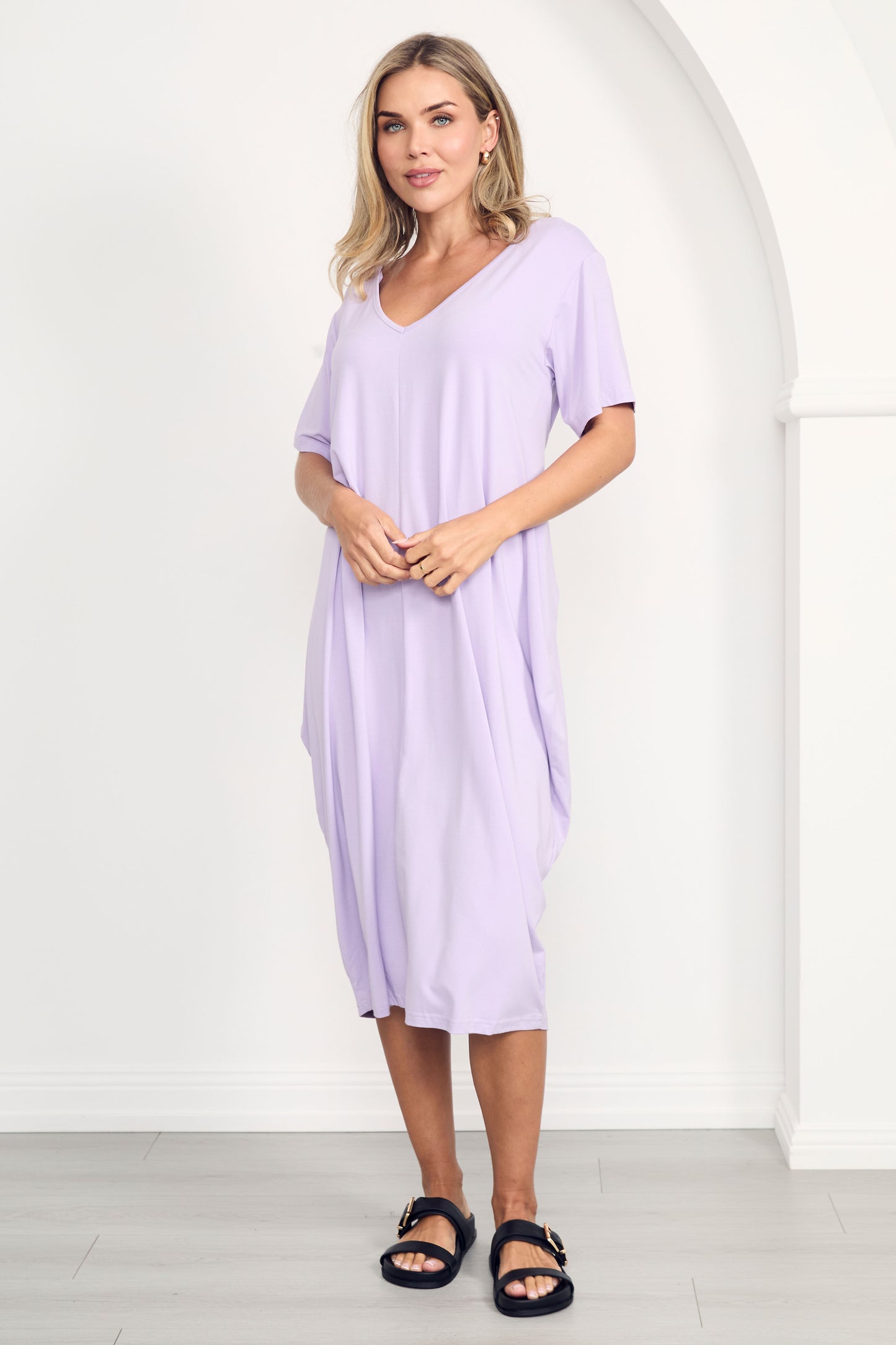 TIDAL Bamboo Half Sleeve Midi Dress | Mermaid | FINAL SALE