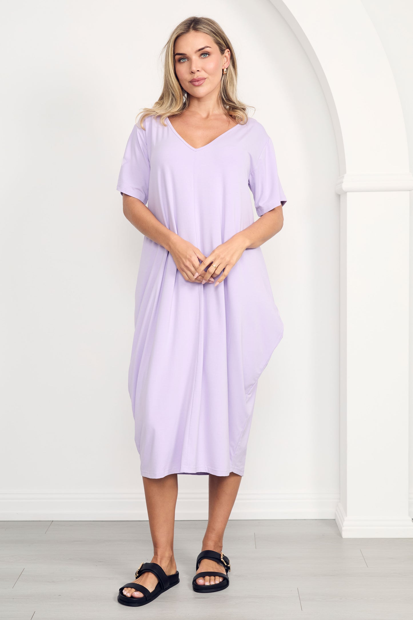 TIDAL Bamboo Half Sleeve Midi Dress | Mermaid | FINAL SALE