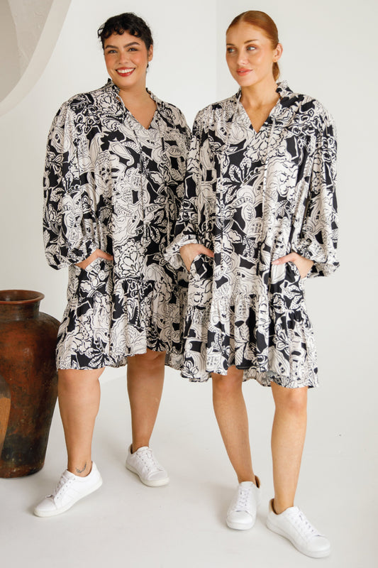 Tori Dress | Flora Noir