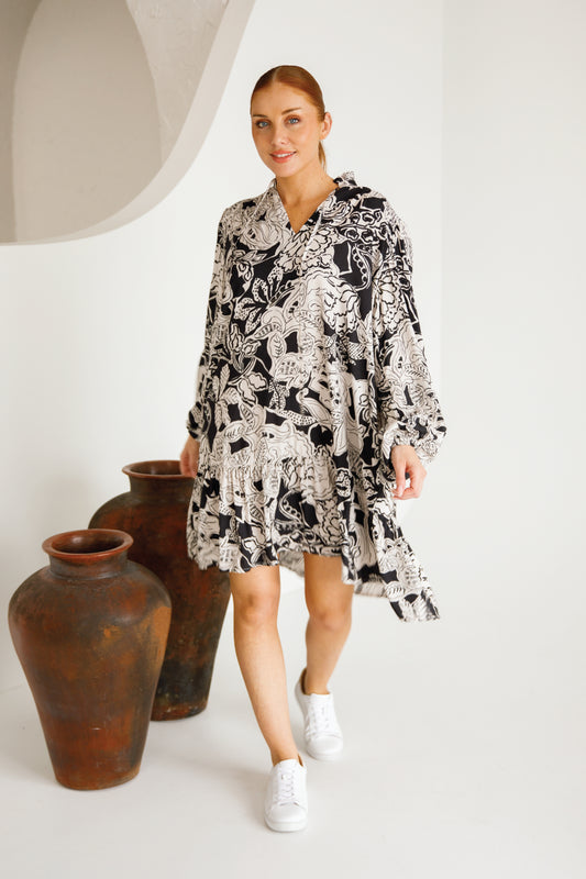Tori Dress | Flora Noir