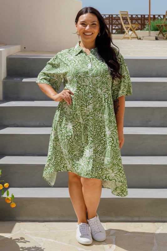 Venus Dress | Green Palm Cove | FINAL SALE