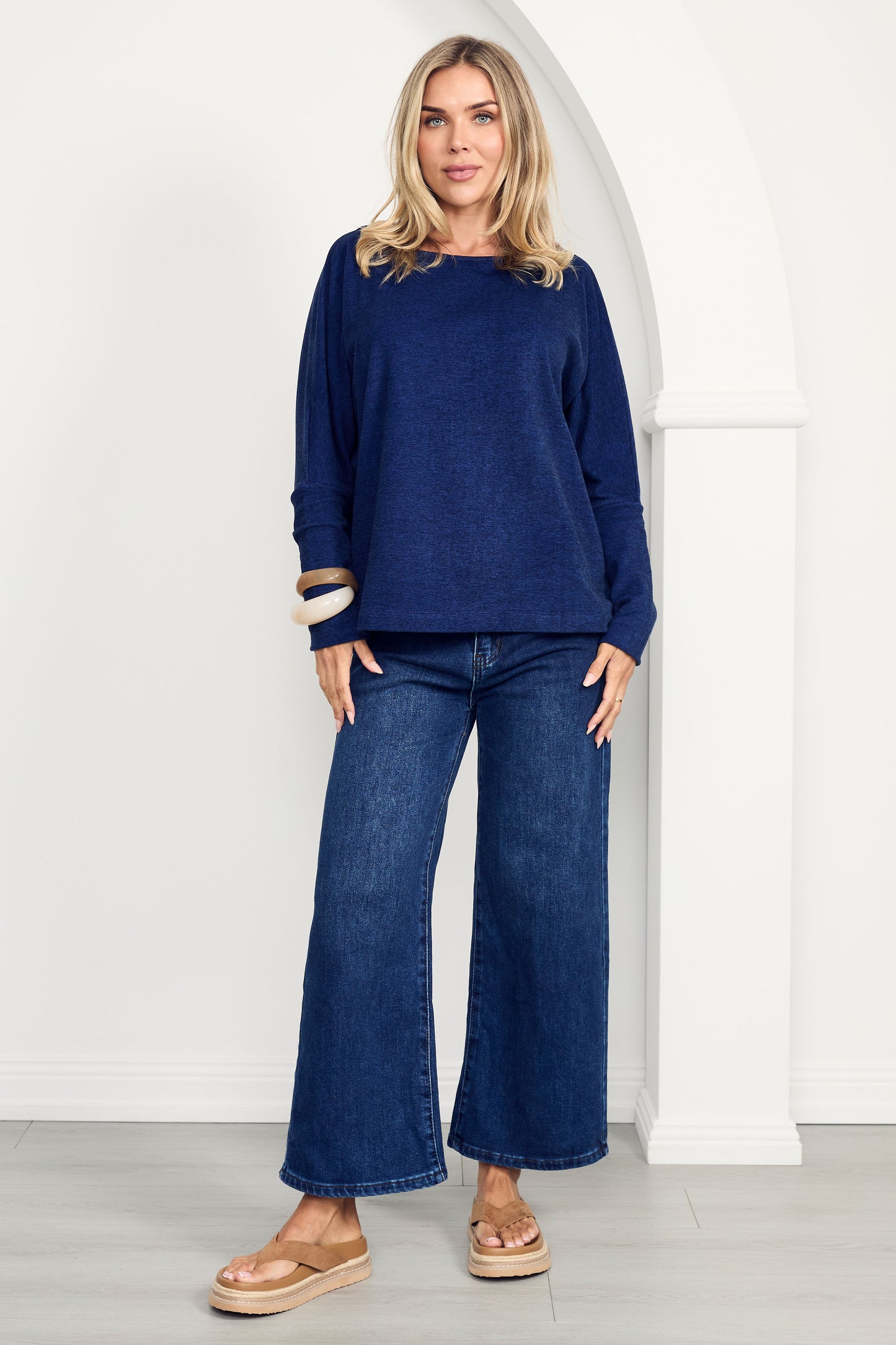 WYATT Denim Wide Leg Cropped Jean | Dark Wash | FINAL SALE