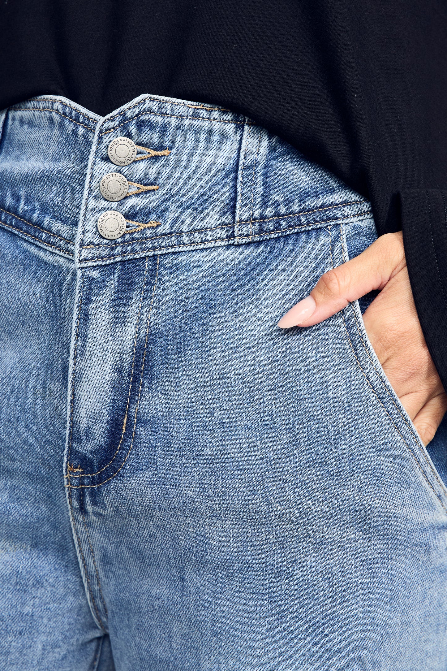 WYATT Denim Wide Leg Cropped Jean | Mid Wash | FINAL SALE