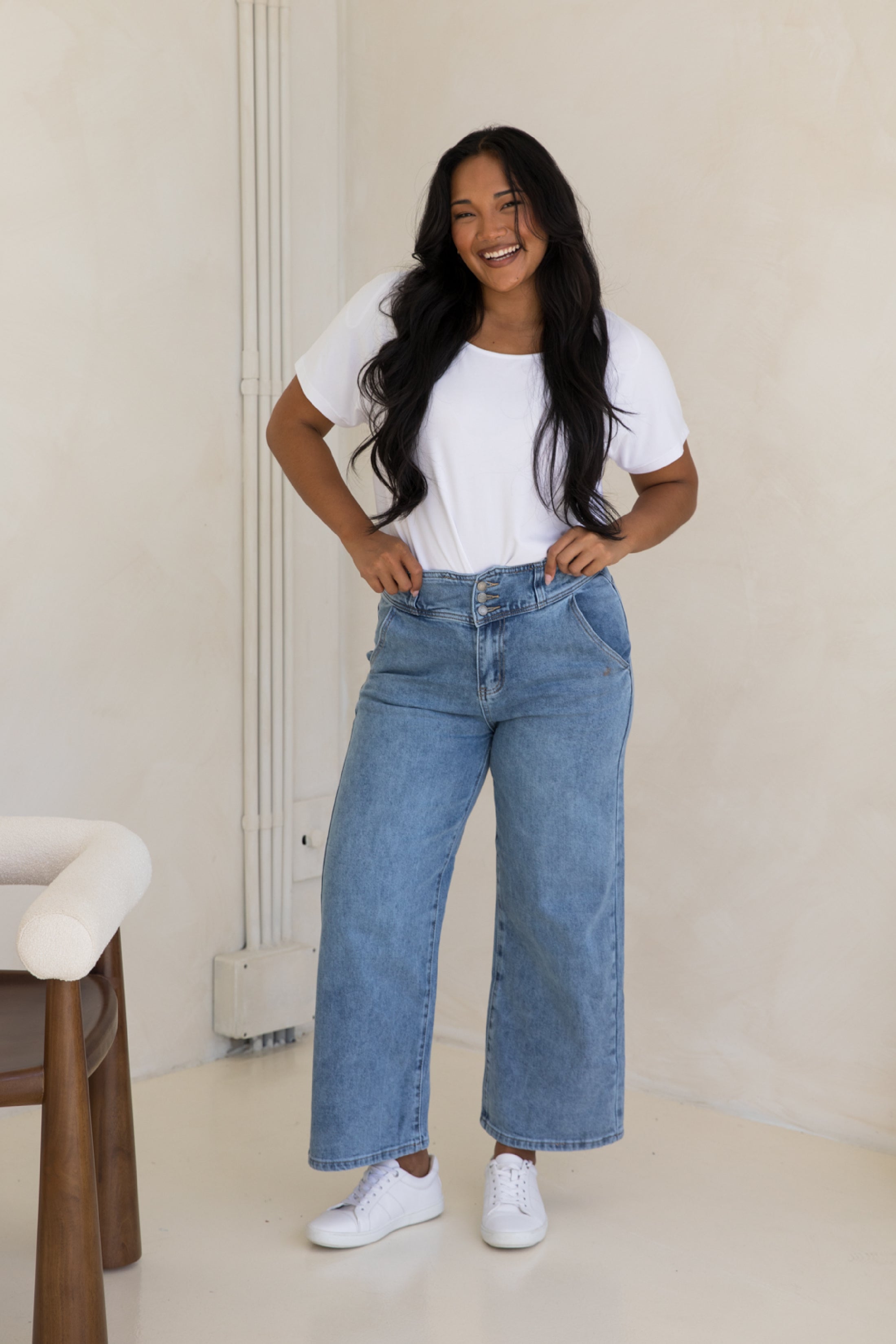 Peggy Wide Leg Jeans Light Denim main image 0