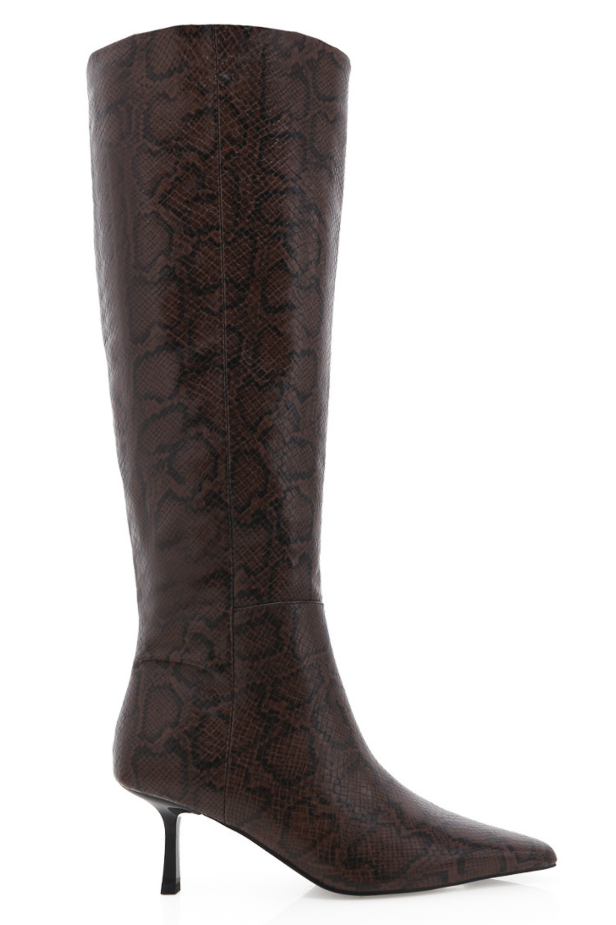 XABRINA Long Boots | Chocolate Snake