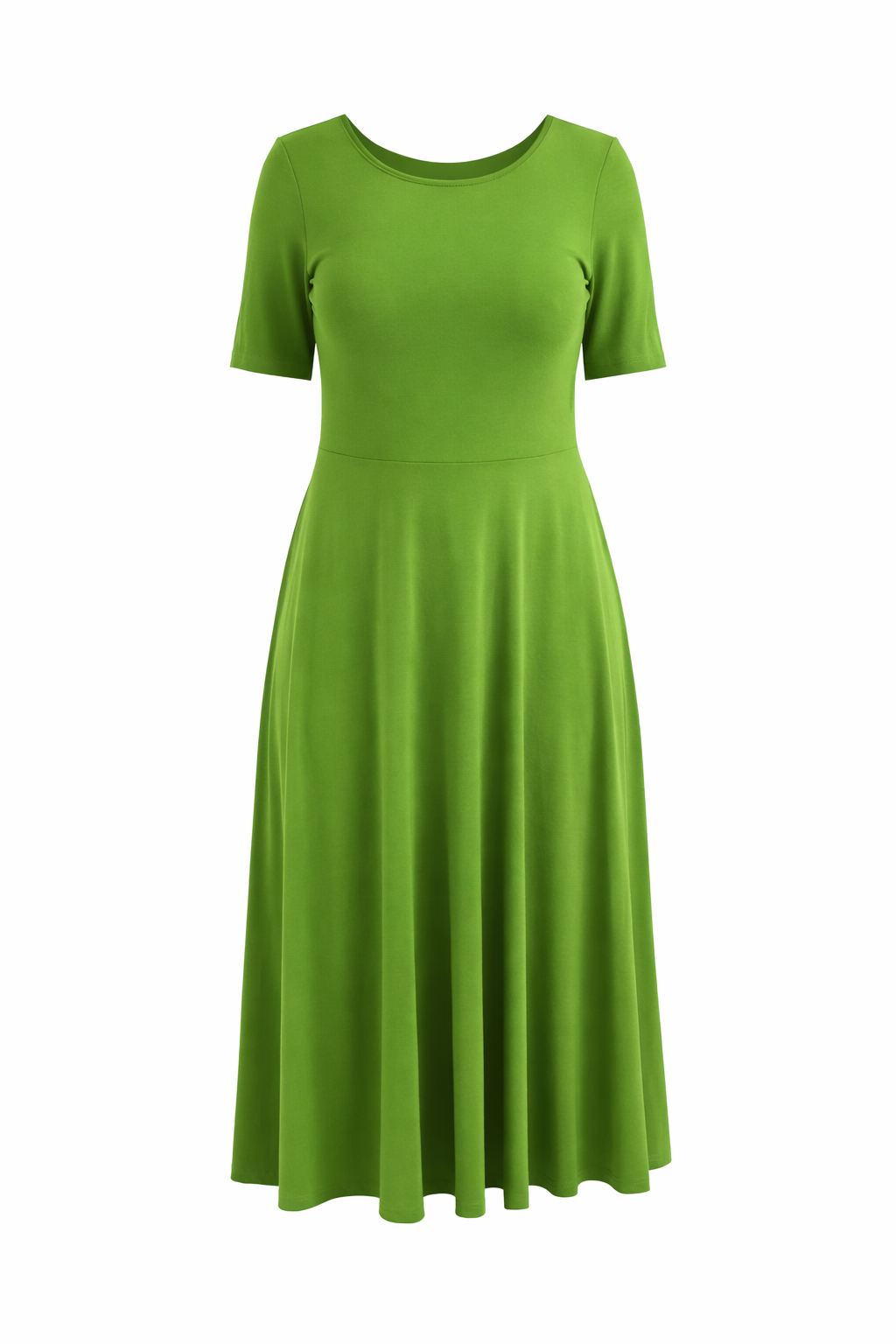 PENELOPE Bamboo Short Sleeve Classic/Midi Dress | Cucumber Martini | FINAL SALE