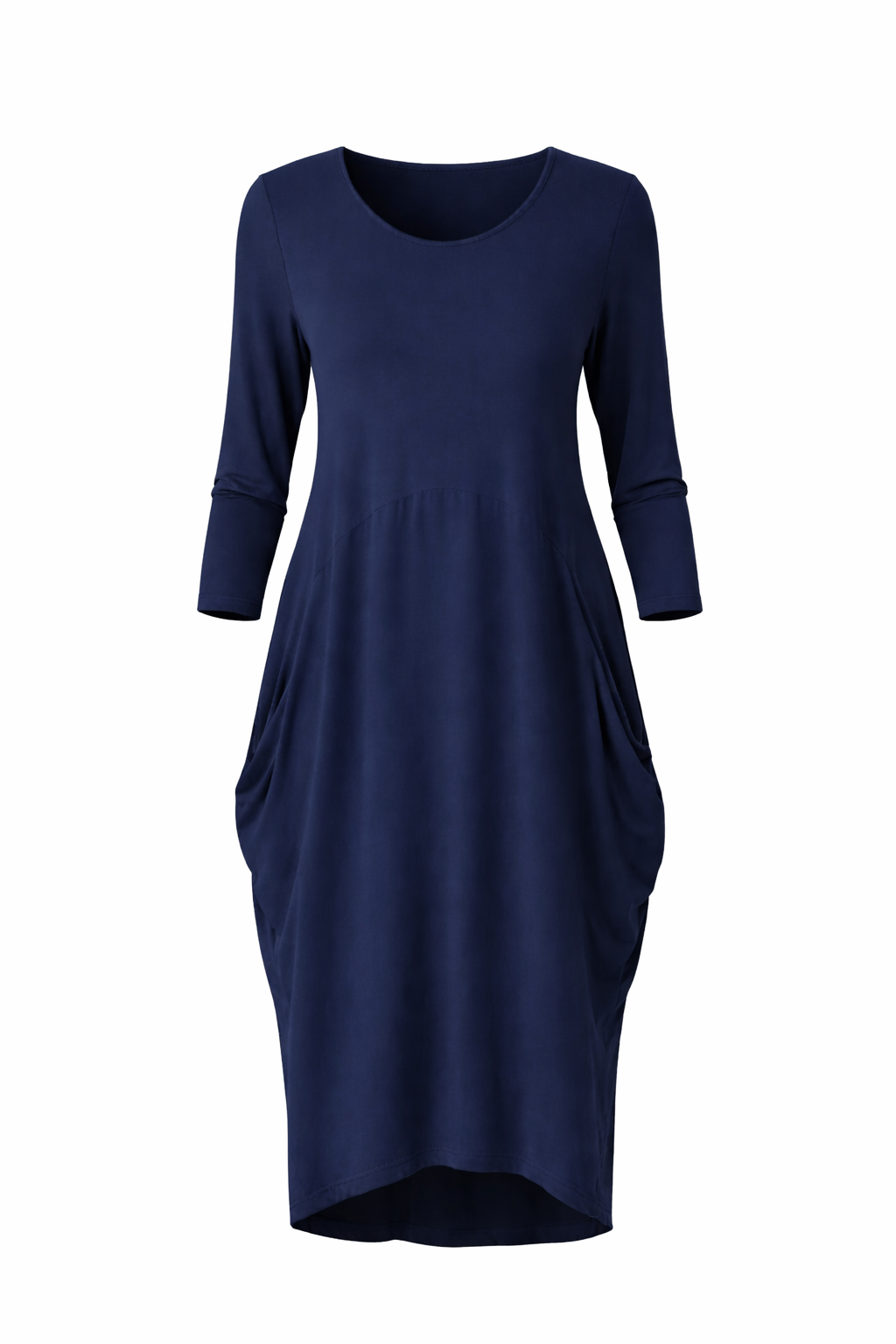 SOHO Bamboo Long Sleeve Midi Dress | Navy
