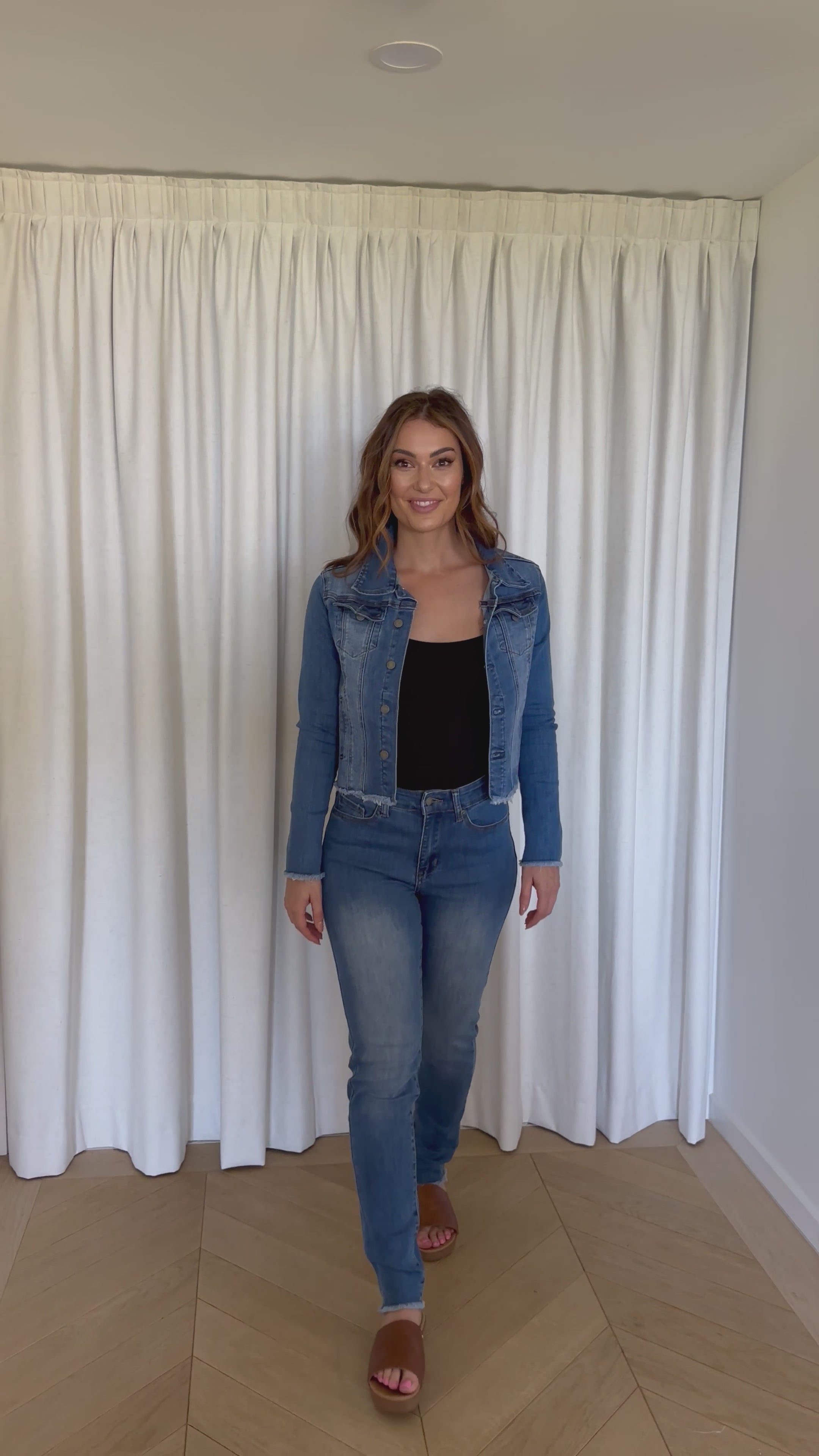 Plus-Sized Denim Jackets | PQ Collection | Frayed Denim Plus-Sized Denim Jackets | PQ Collection | Frayed Denim